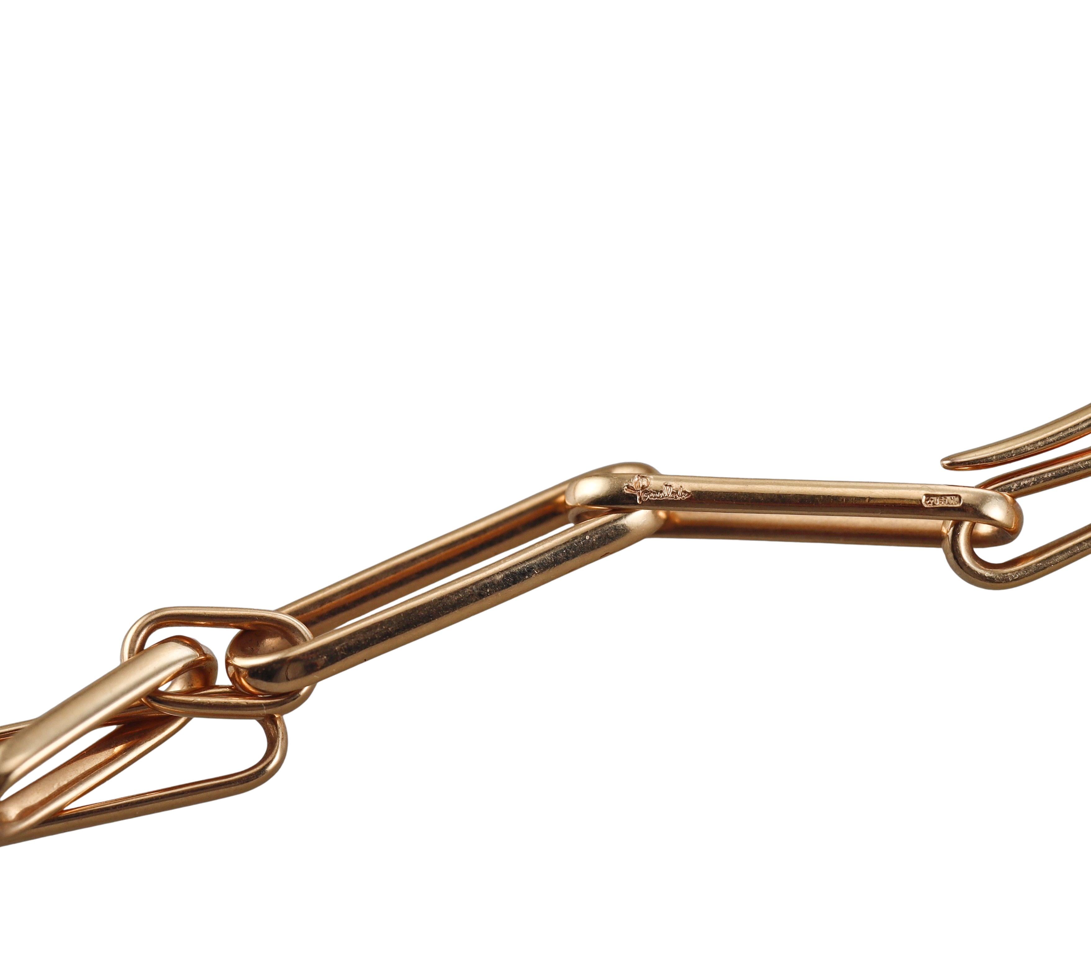 Pomellato Ming Rose Gold Fancy Diamond Long Station Necklace