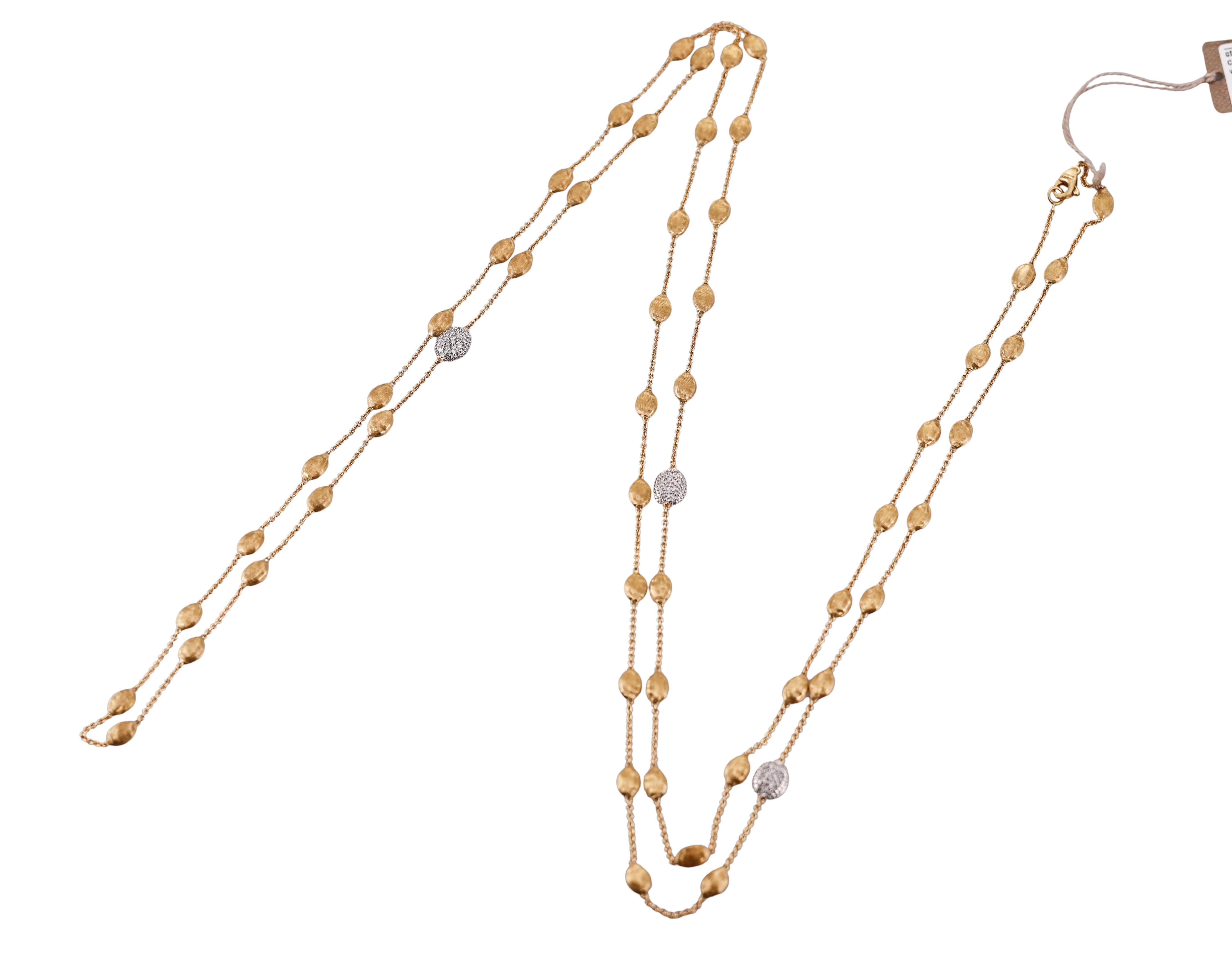 Marco Bicego Siviglia Diamond Gold Long Necklace