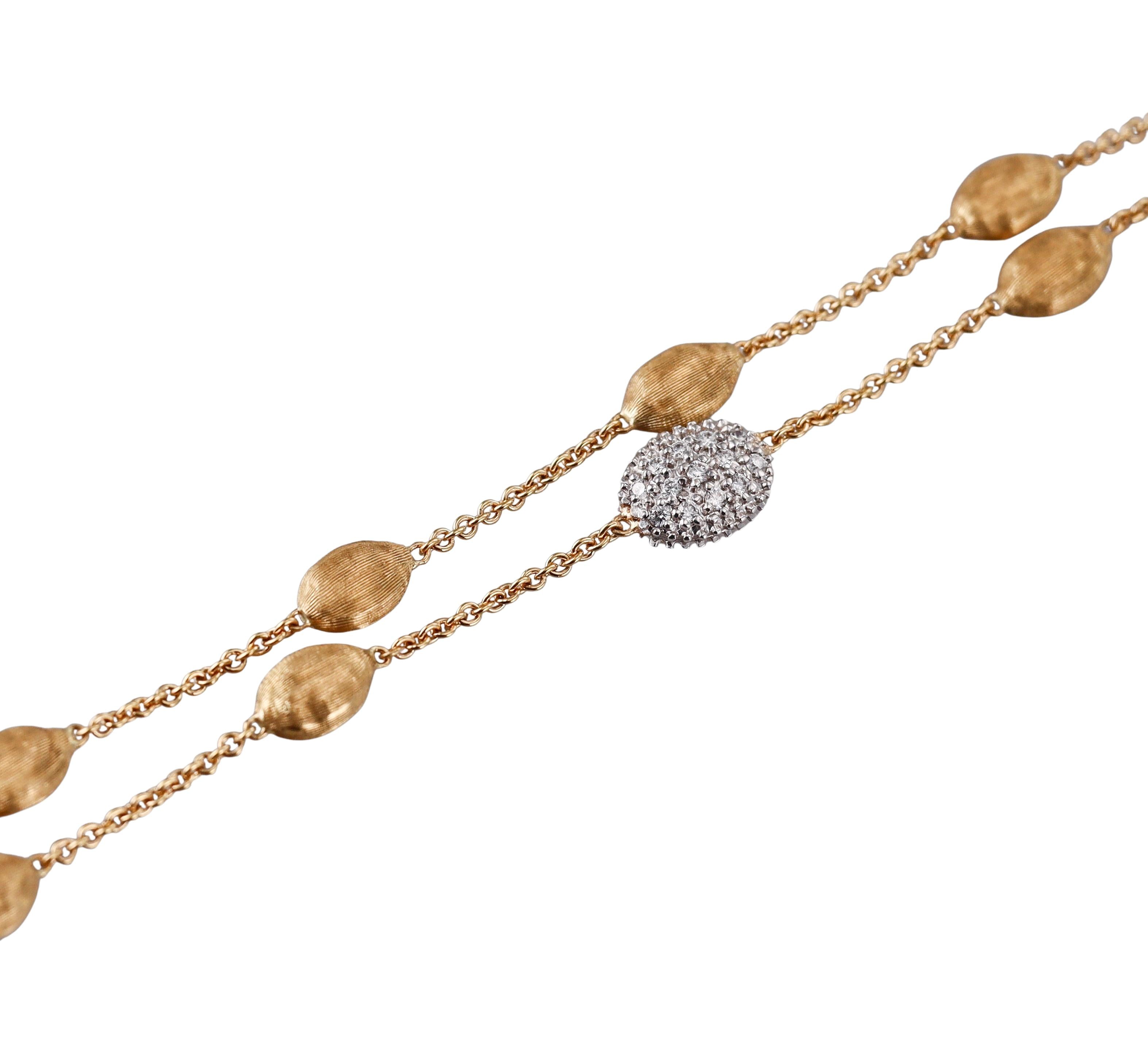 Marco Bicego Siviglia Diamond Gold Long Necklace