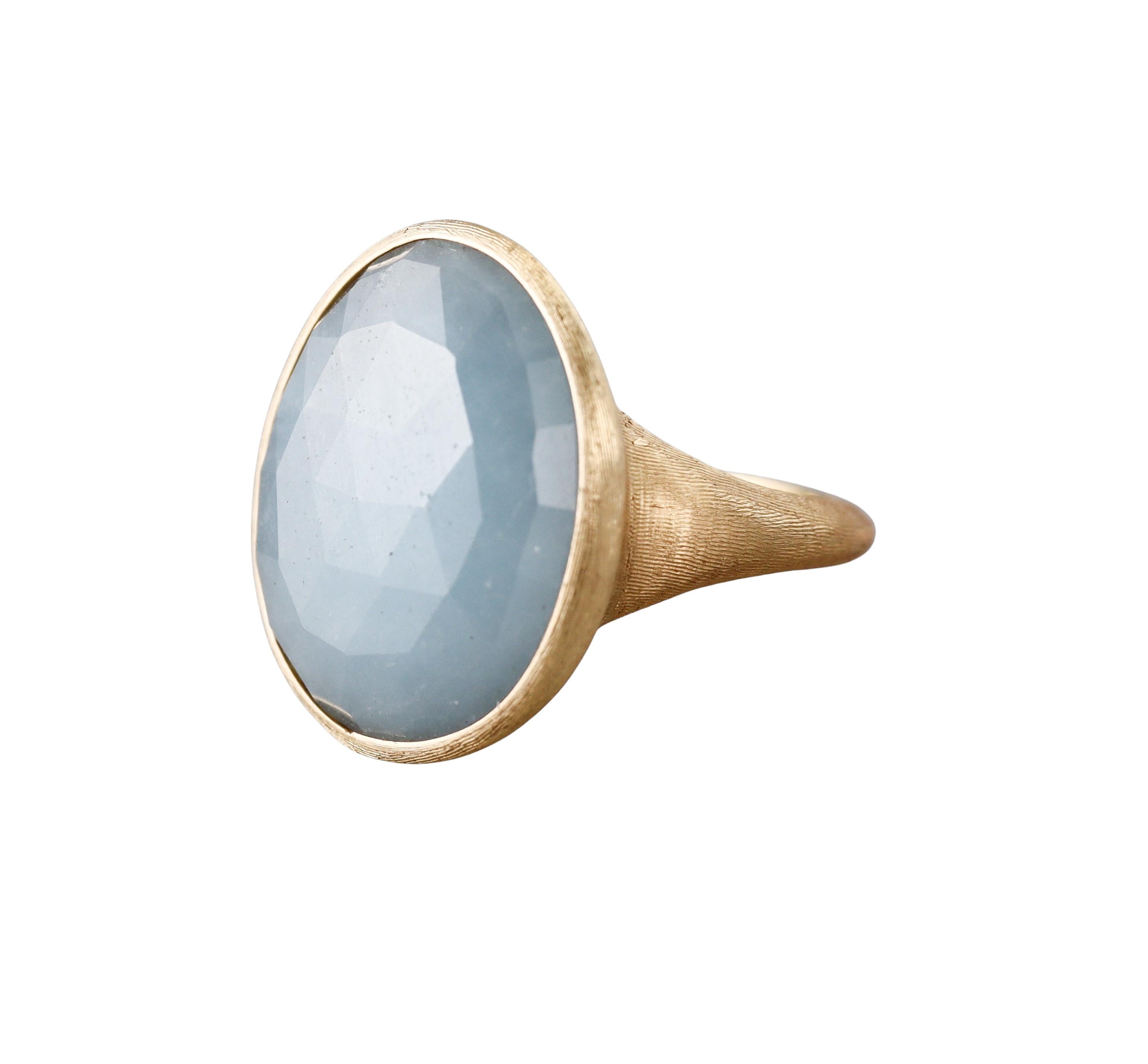 Marco Bicego Lunaria Aquamarine Gold Ring