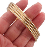 Tiffany & Co Etoile Diamond Gold Bangle Bracelet Set of 4