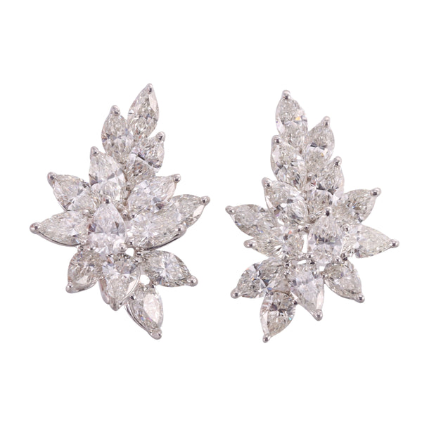 13 Carat Diamond Platinum Earrings