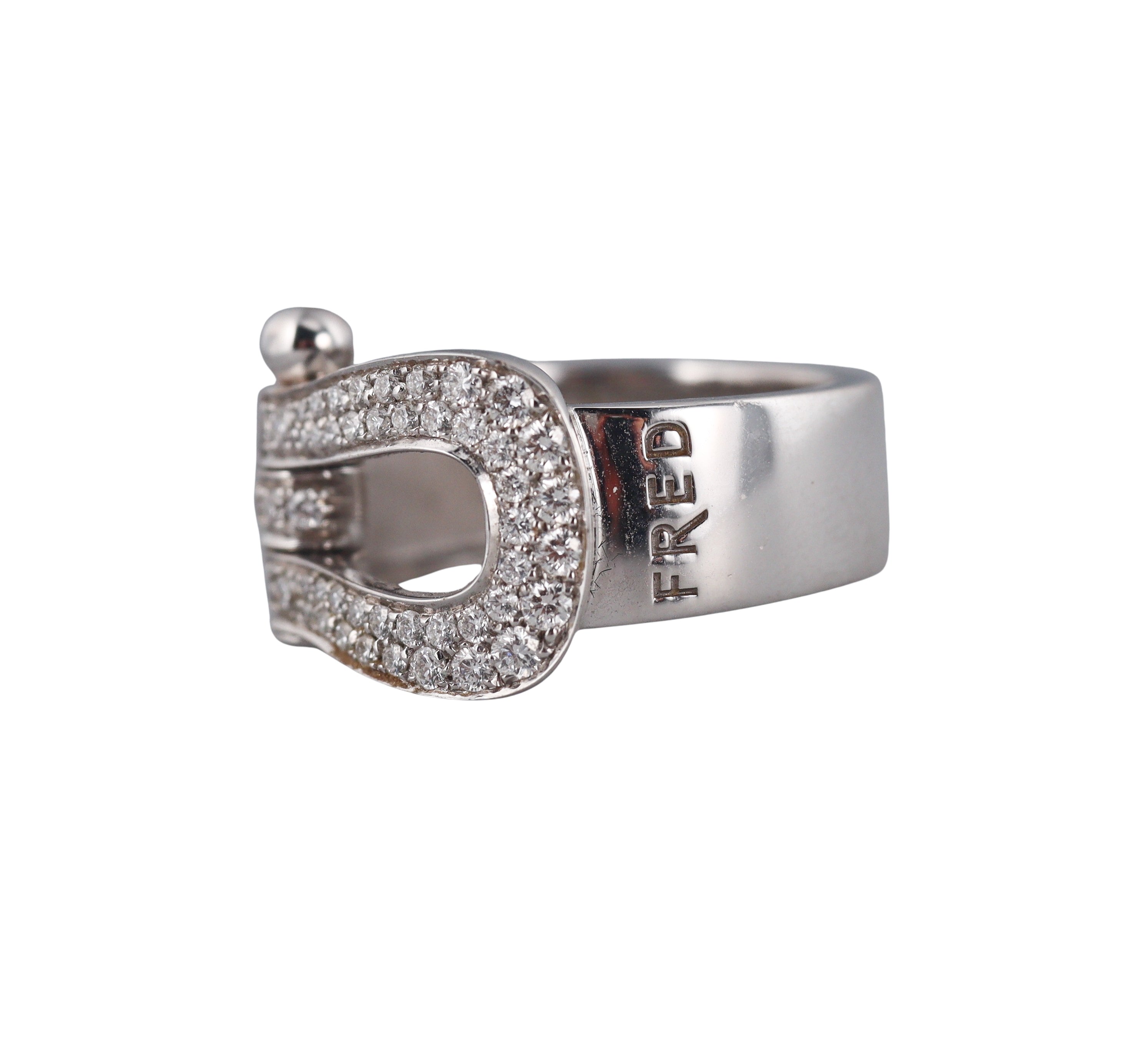 Fred Force 10 White Gold Diamond Large Model Ring