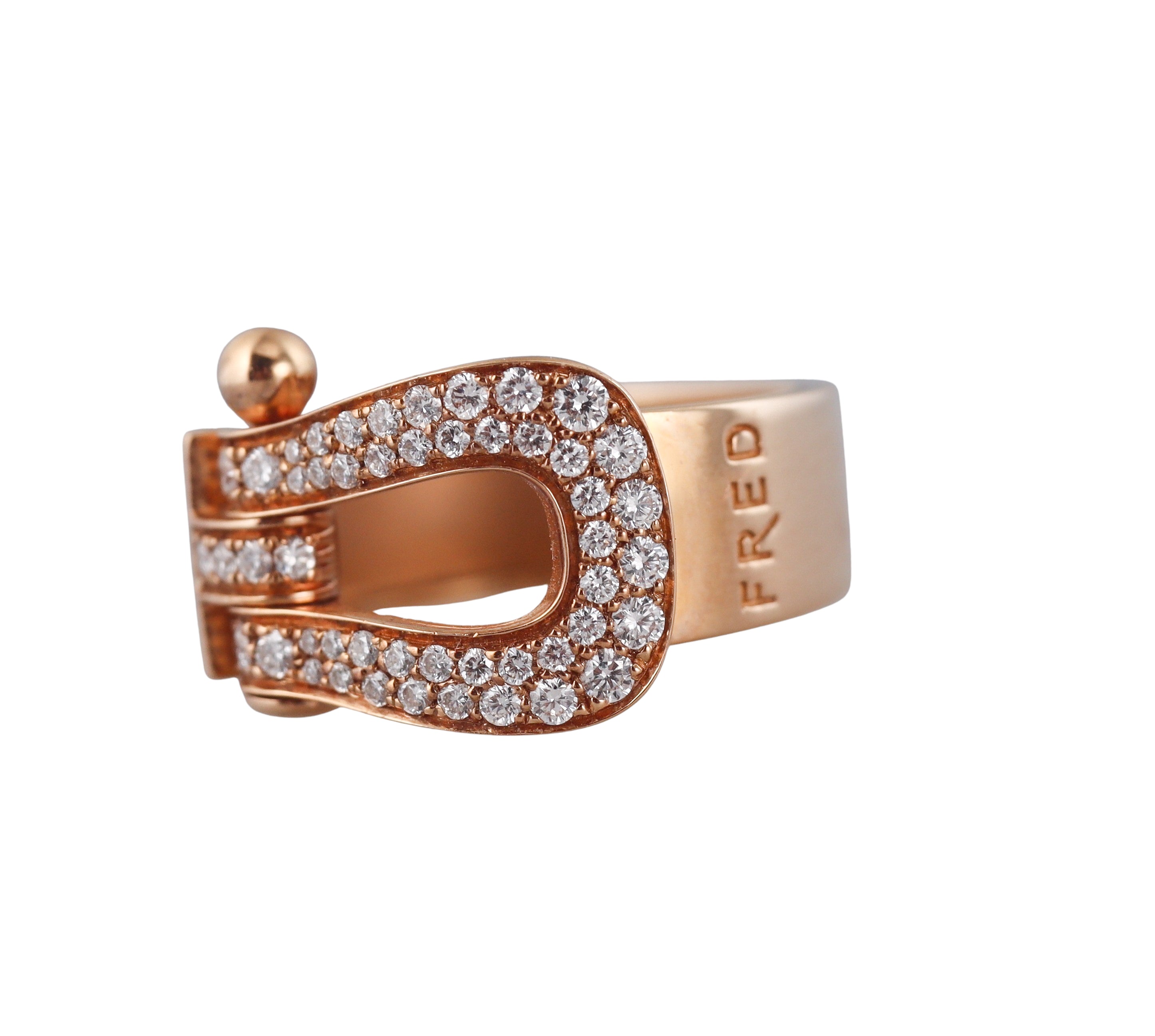 Fred Paris Force 10 18k Rose Gold Diamond Large Model Ring