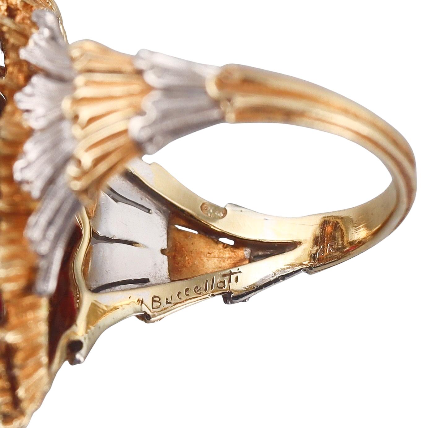 Buccellati Ruby Diamond Gold Ring