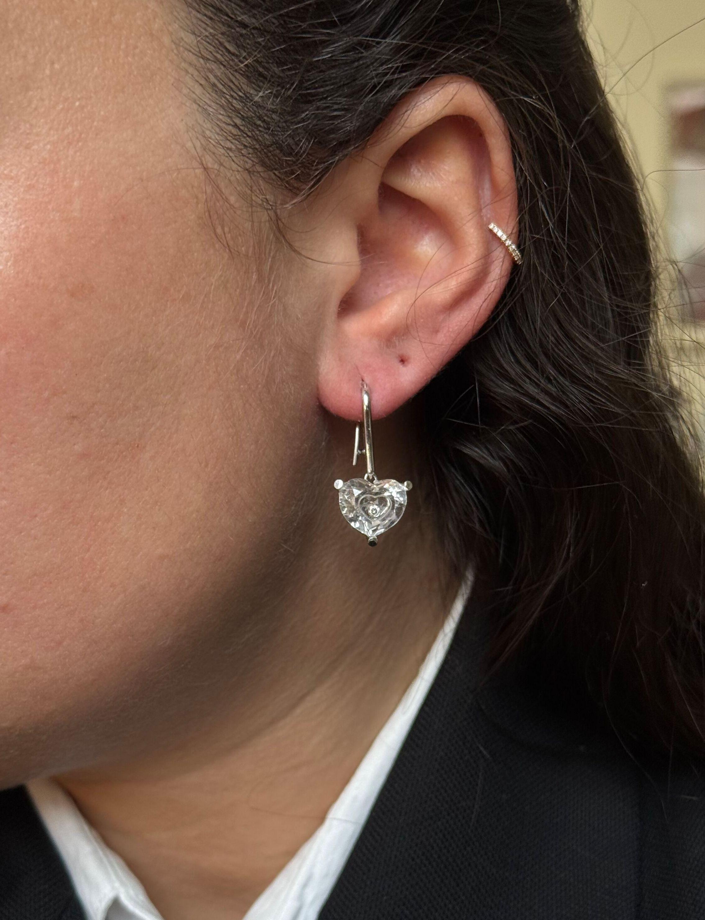 Chopard Happy Hearts Crystal Diamond Gold Earrings 836809-1006