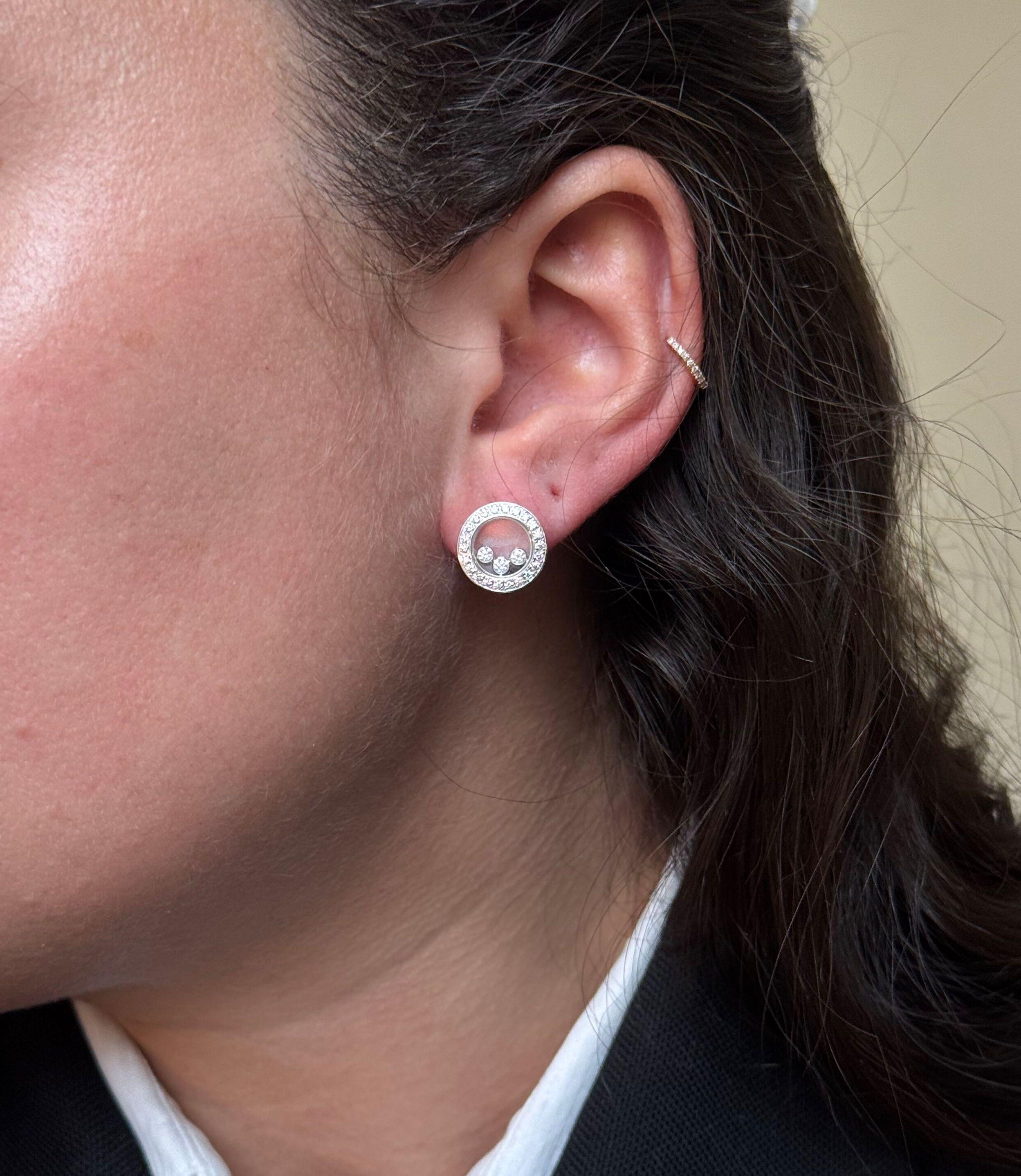 Chopard Happy Diamonds Gold Earrings 83A018-1201