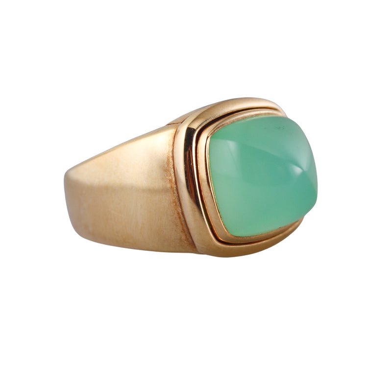 Fred Pain de Sucre Yellow Gold Chrysoprase Customizable Medium Ring