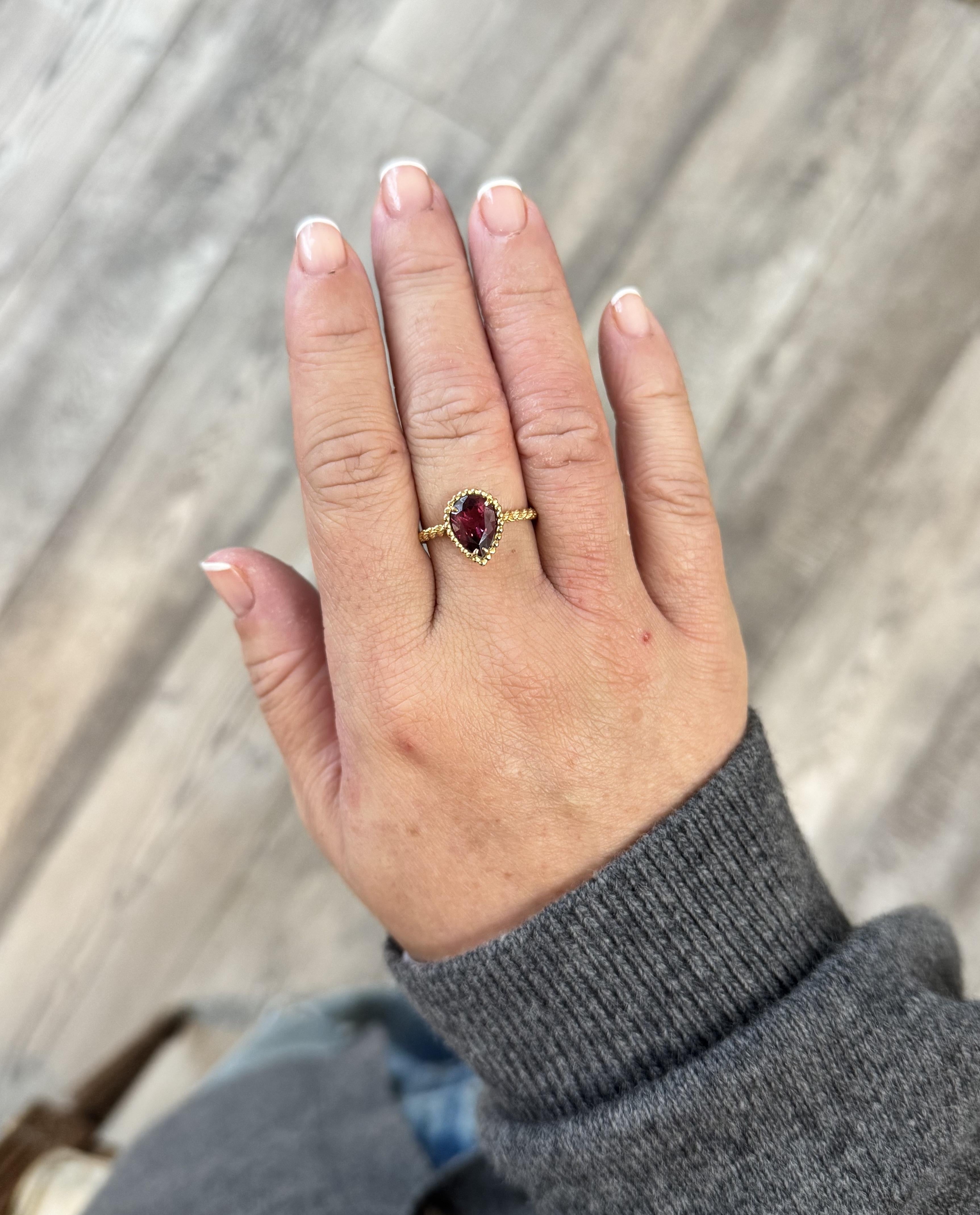 Boucheron Serpent Boheme Rhodolite Gold Ring