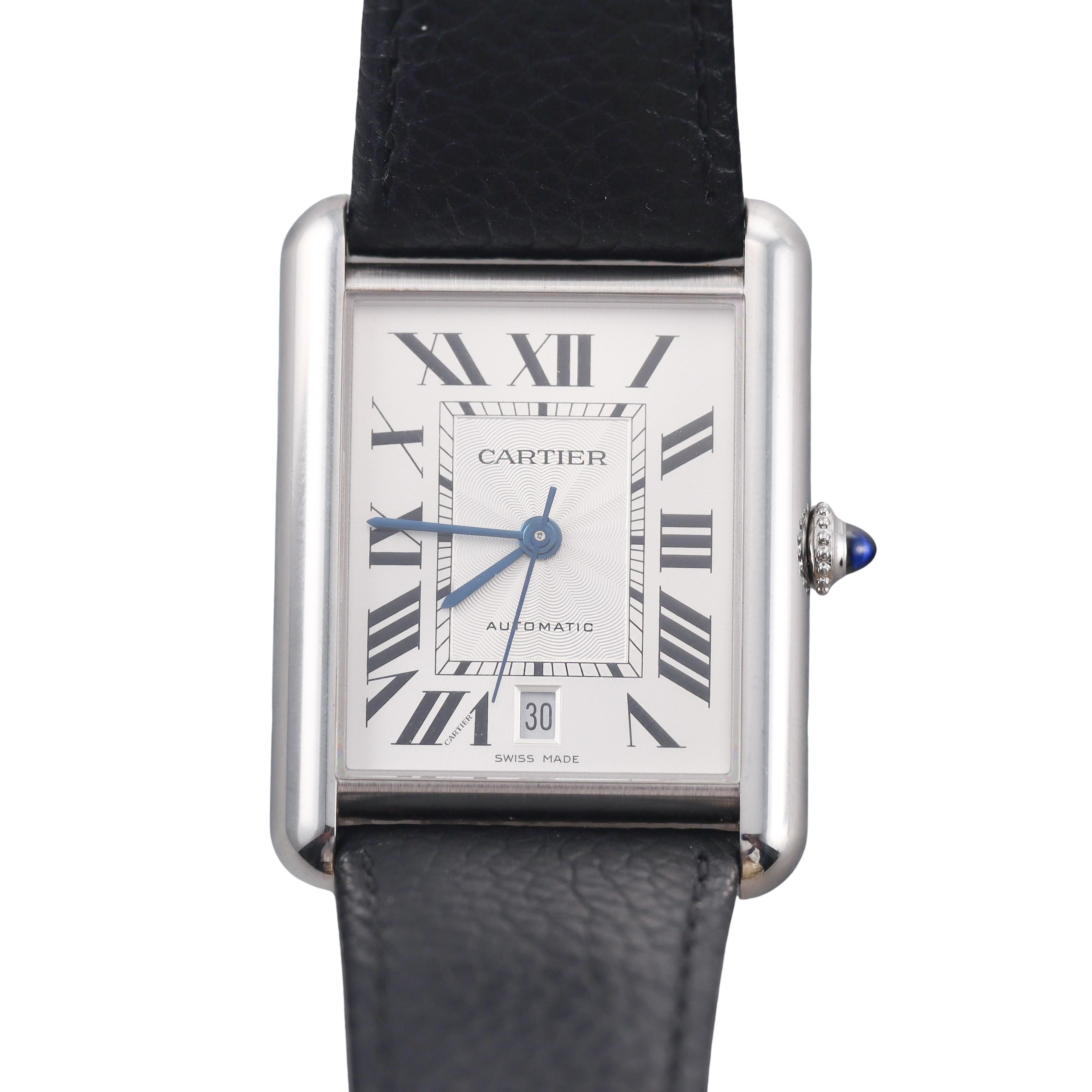 Cartier Tank Must XL Stainless Steel Automatic Watch WSTA0040