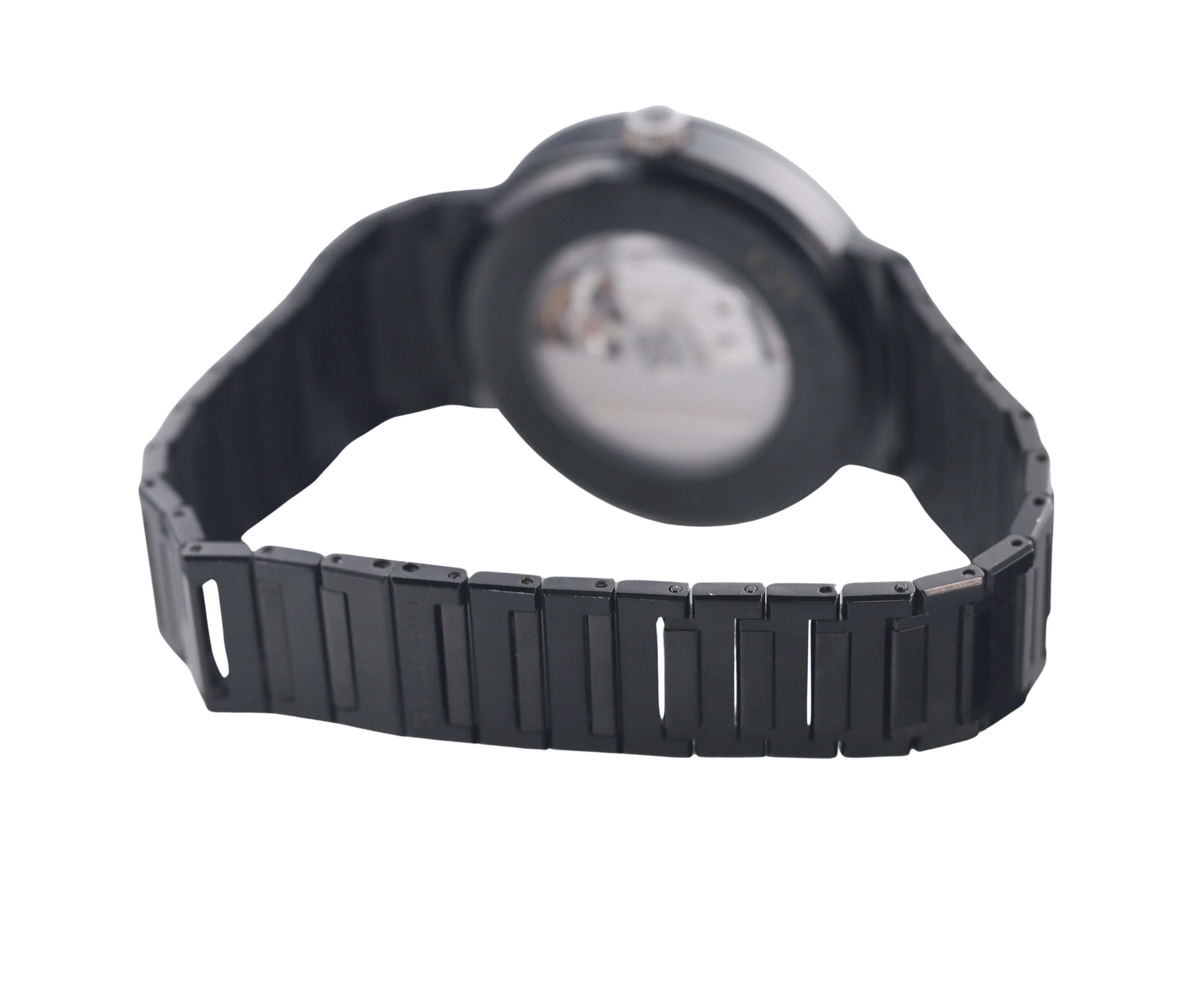 Bulgari Black Stainless Steel Automatic Watch BB 41 S