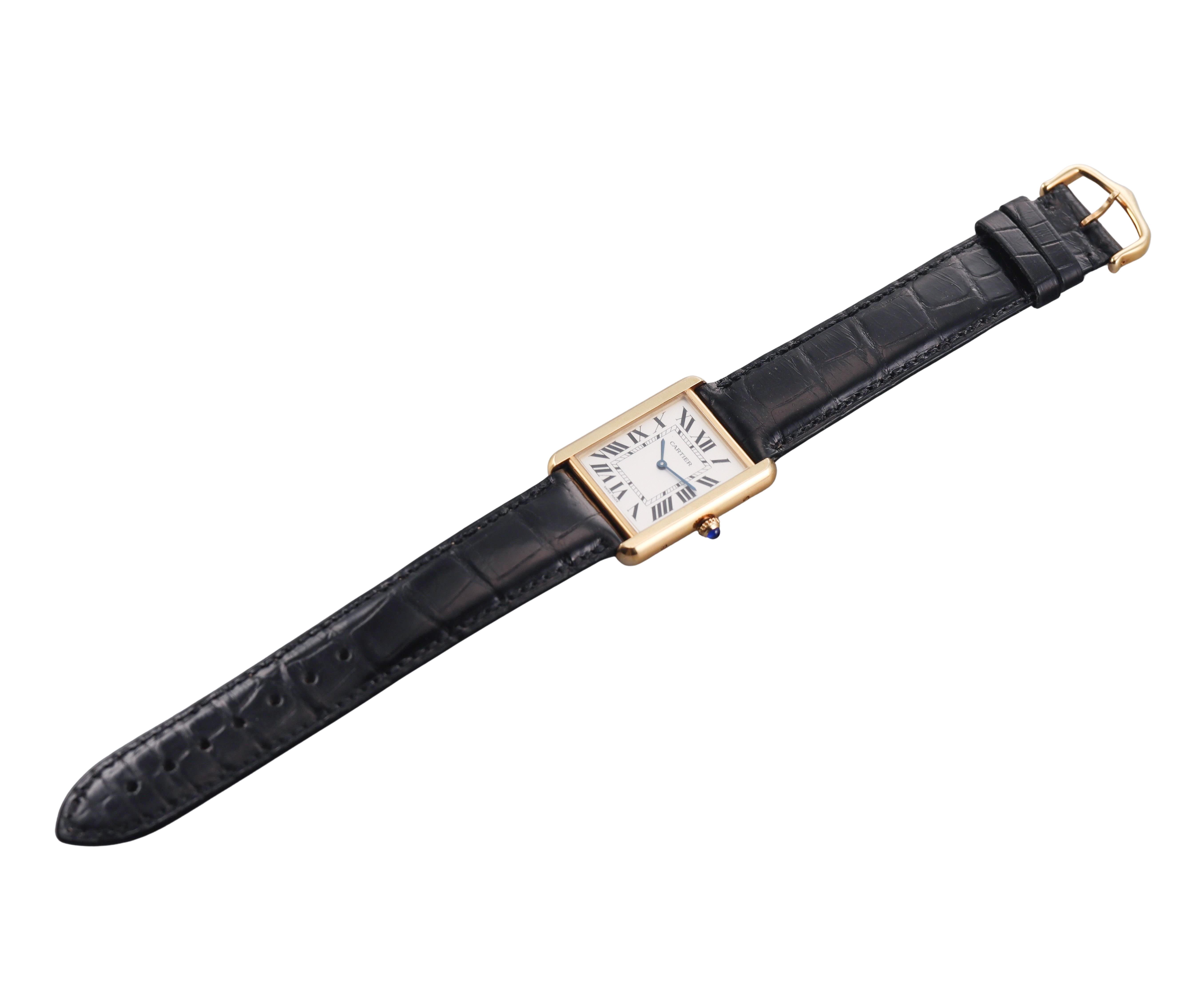Cartier Tank Solo Gold Steel Watch W1018855 2742