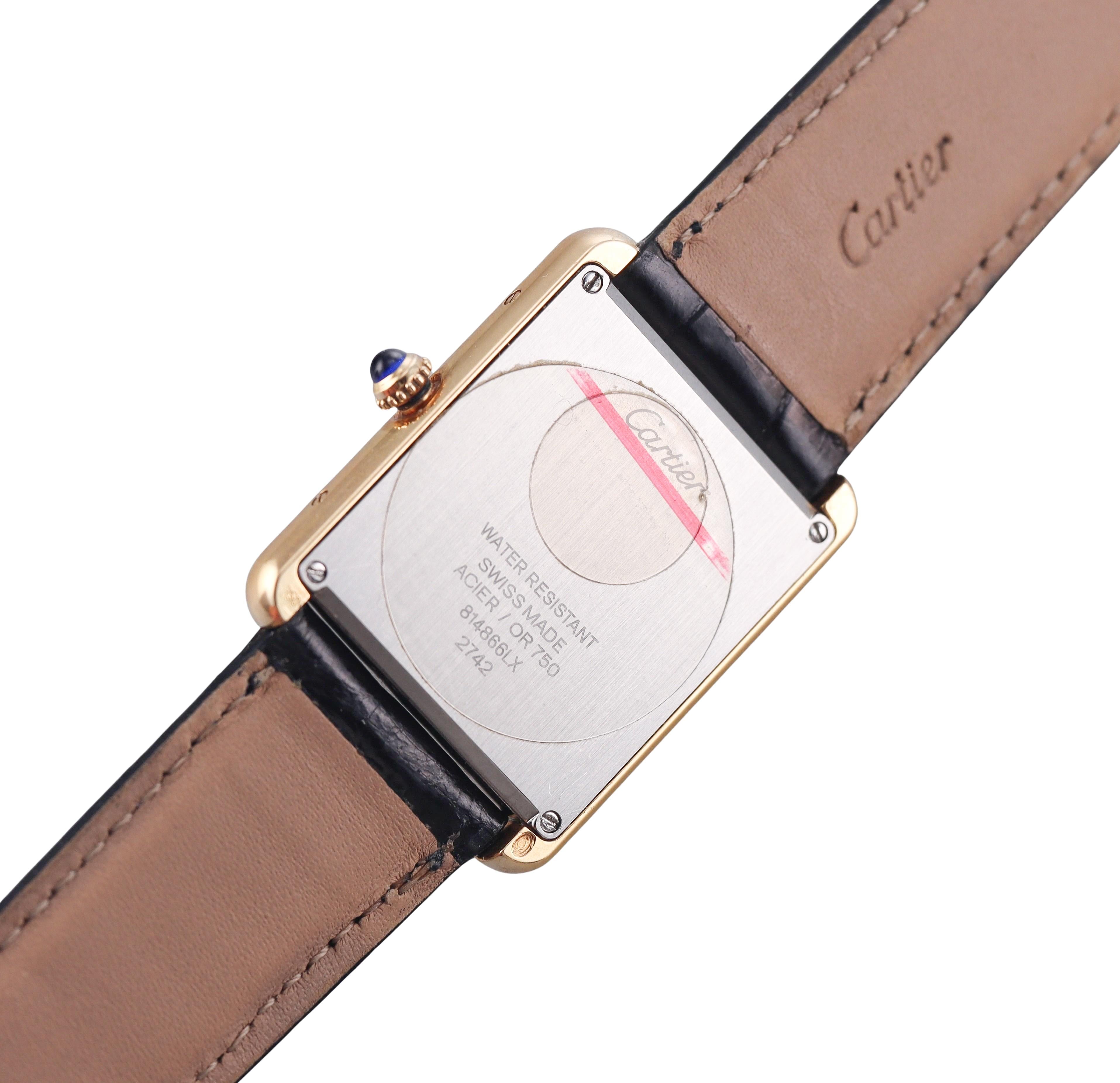 Cartier Tank Solo Gold Steel Watch W1018855 2742
