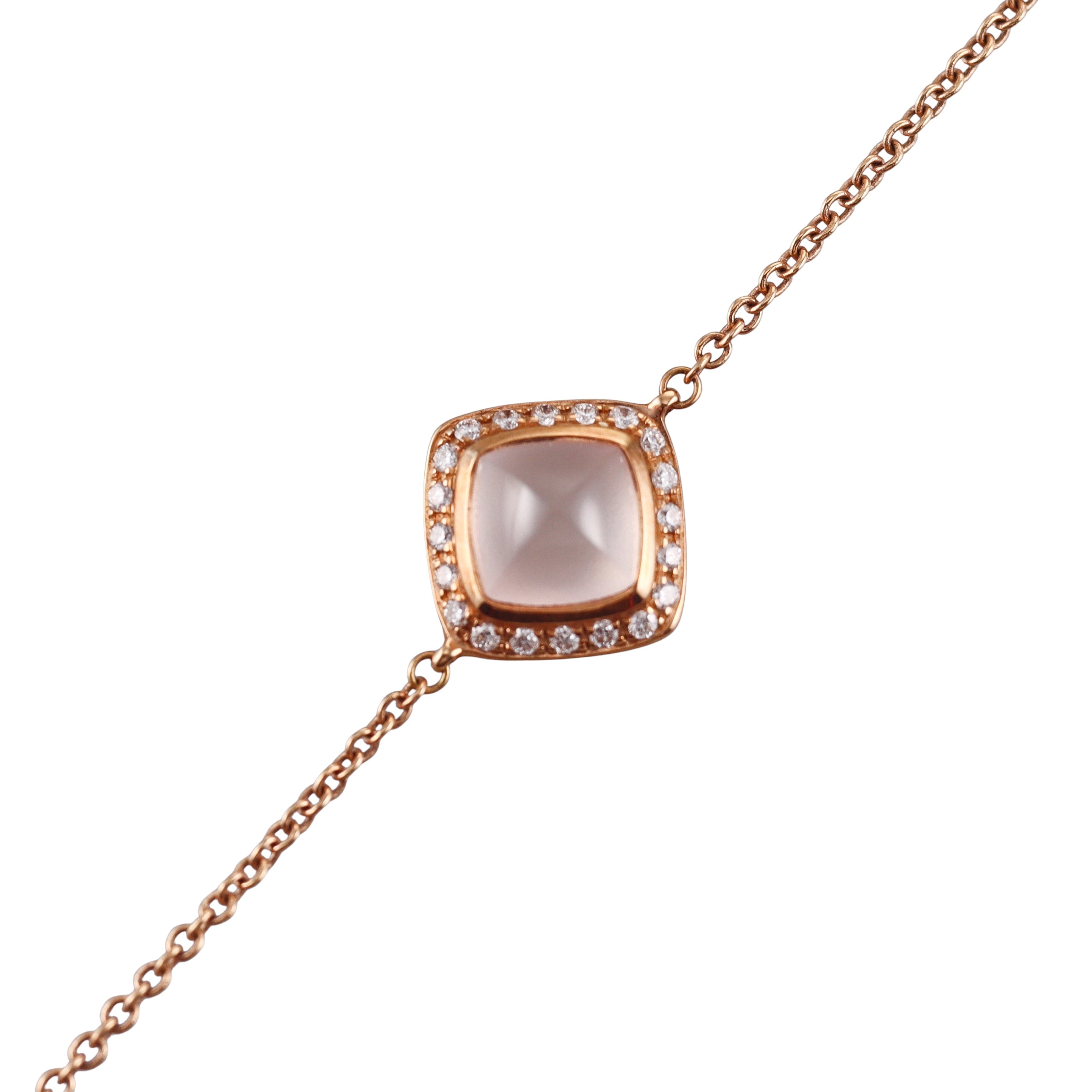 Fred Pain de Sucre Rose Gold Quartz Diamond Bracelet