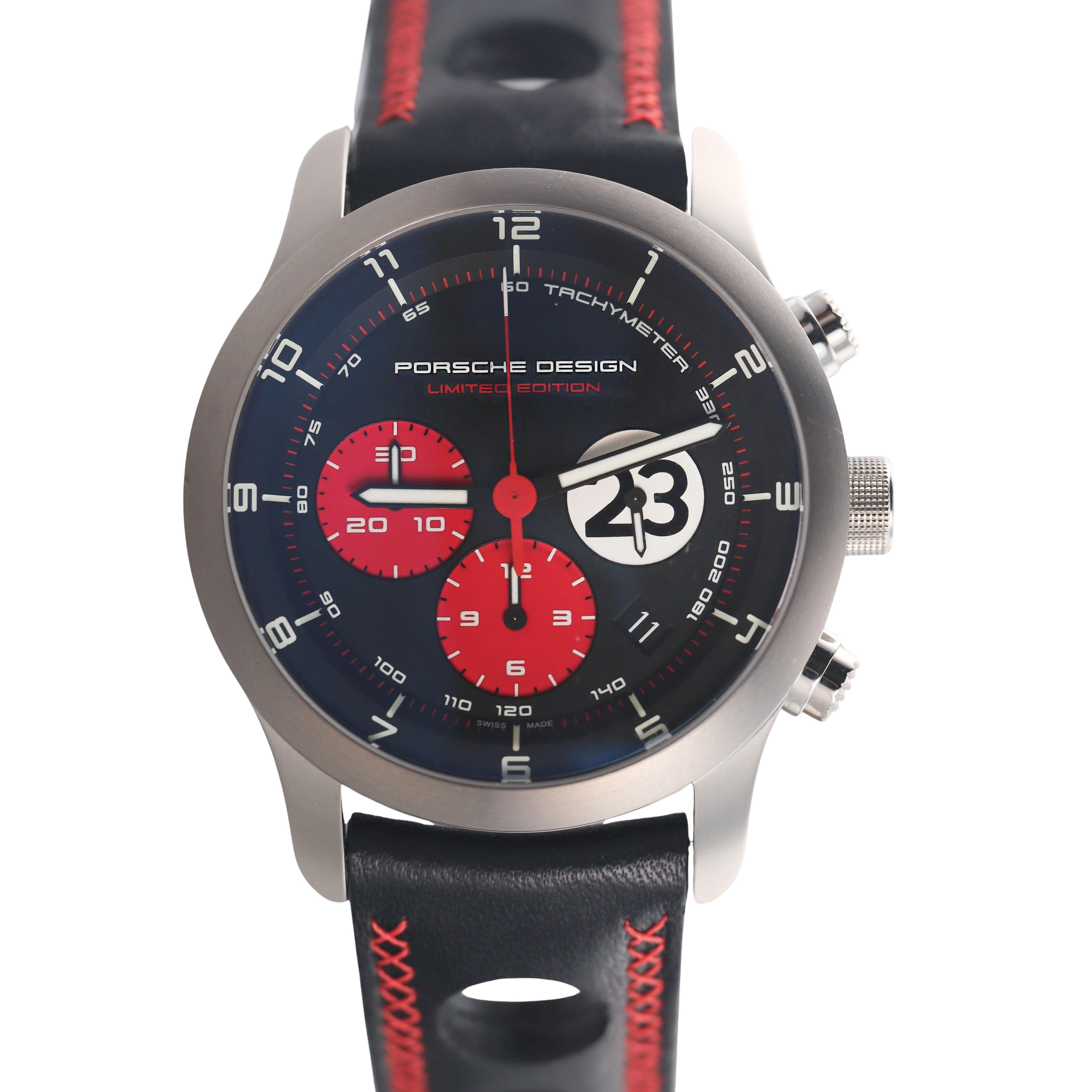 Porsche Design Le Mans 1970 Limited Edition Titanium Automatic Watch P6612