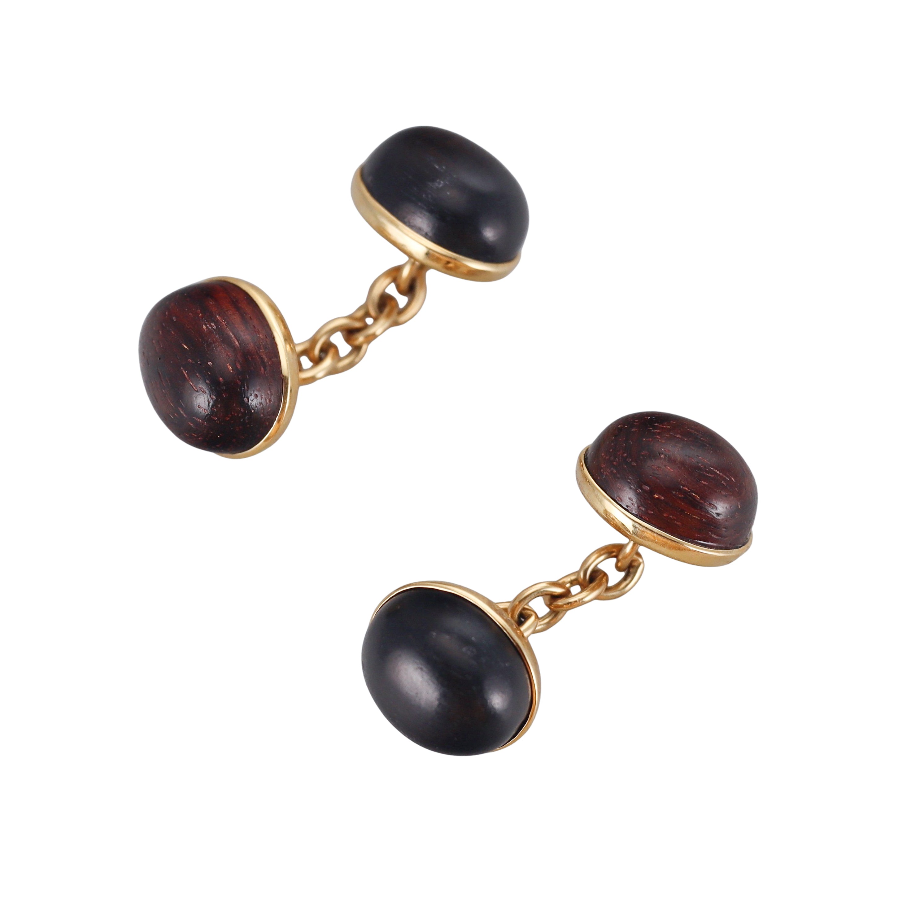 Trianon Wood 18k Gold Cufflinks