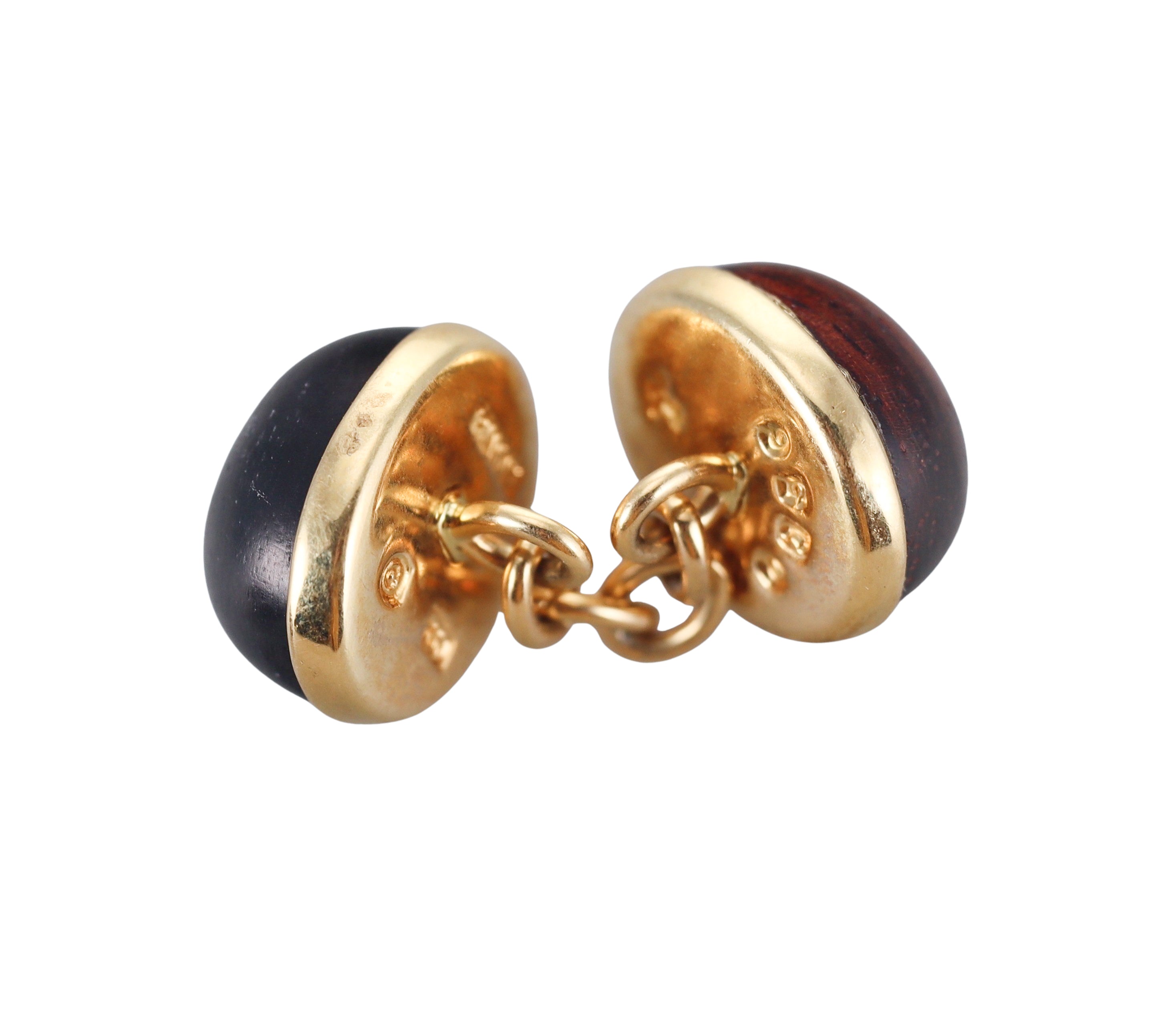 Trianon Wood 18k Gold Cufflinks
