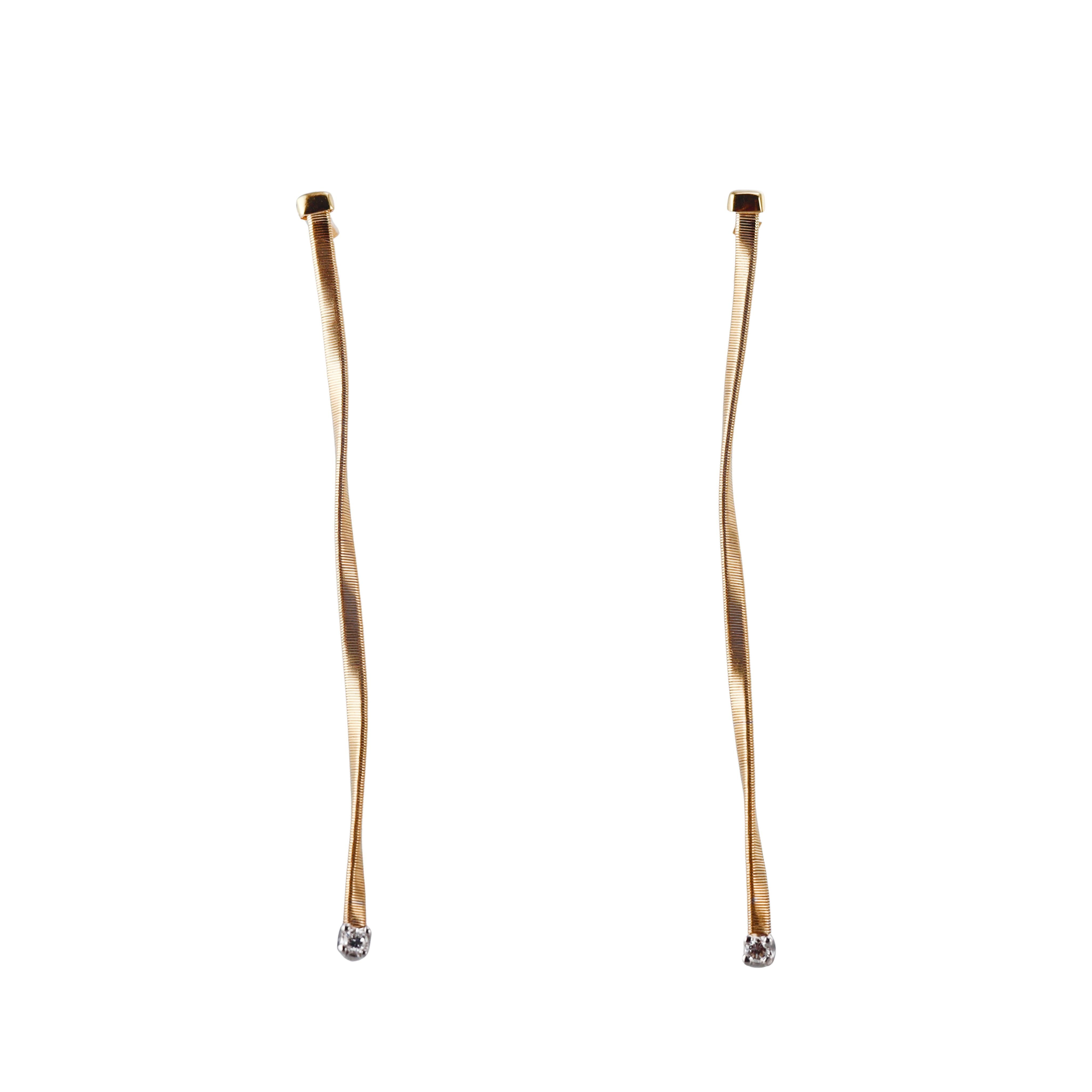 Marco Bicego Marrakech Gold Diamond Long Earrings