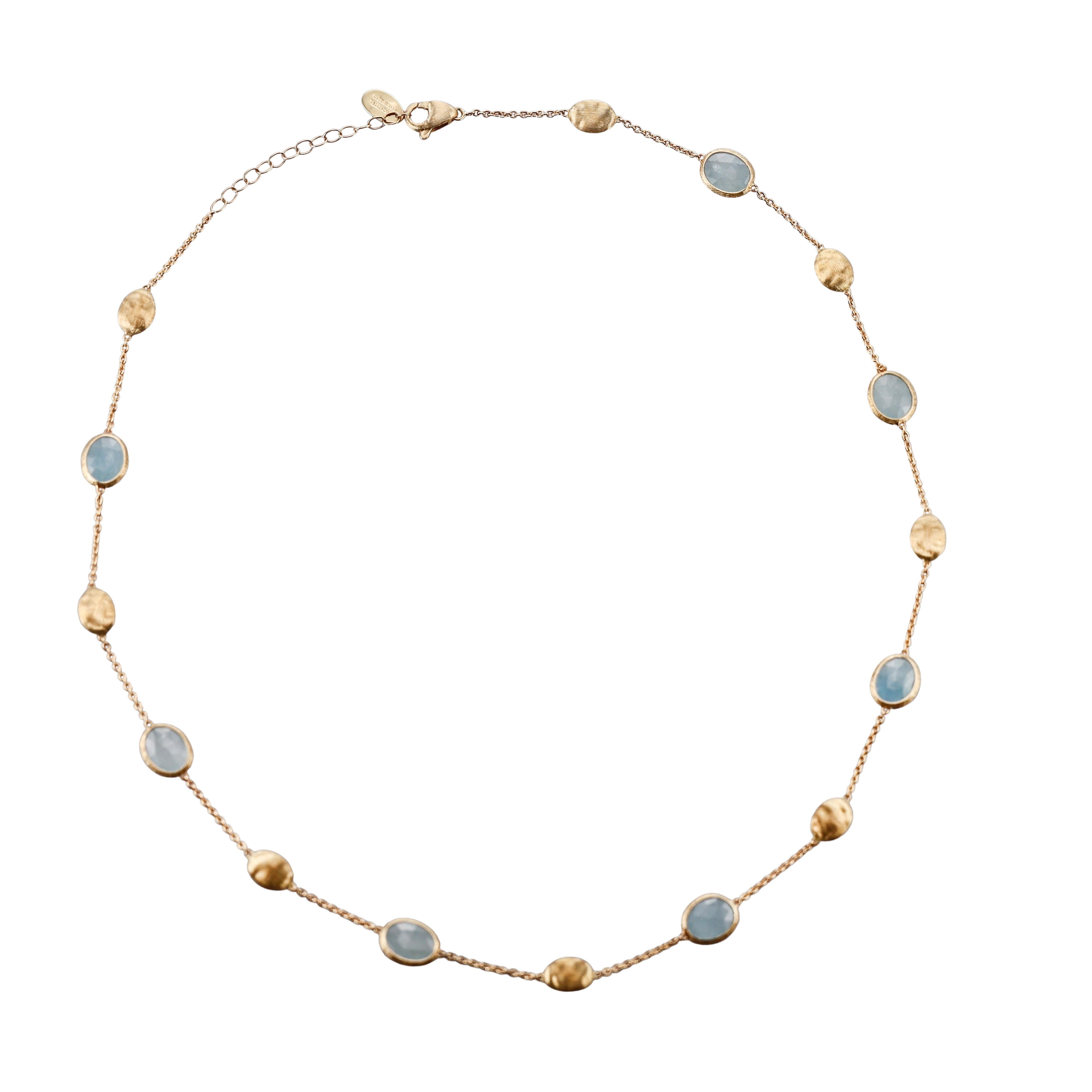 Marco Bicego Jaipur Aquamarine Gold Necklace