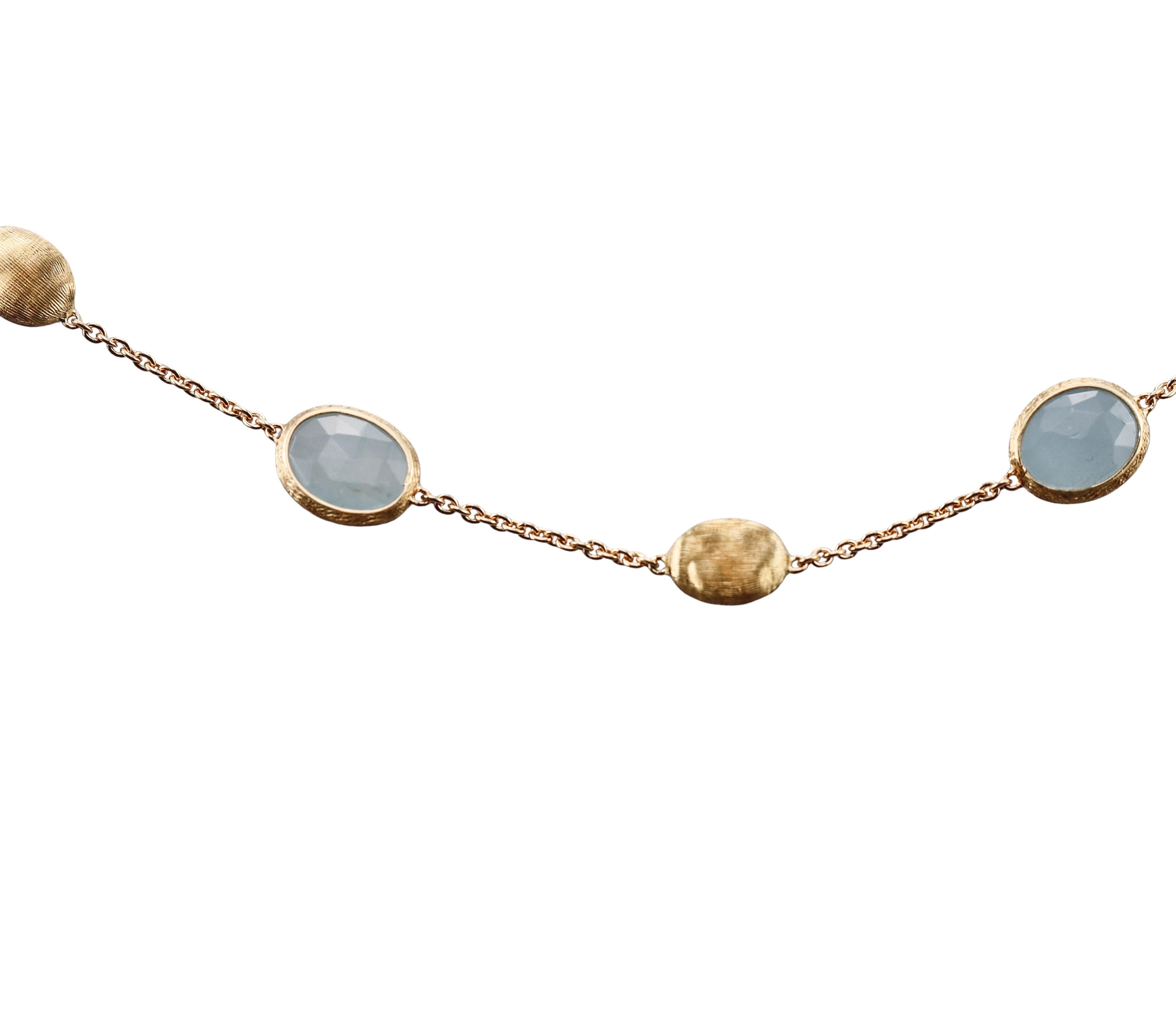 Marco Bicego Jaipur Aquamarine Gold Necklace