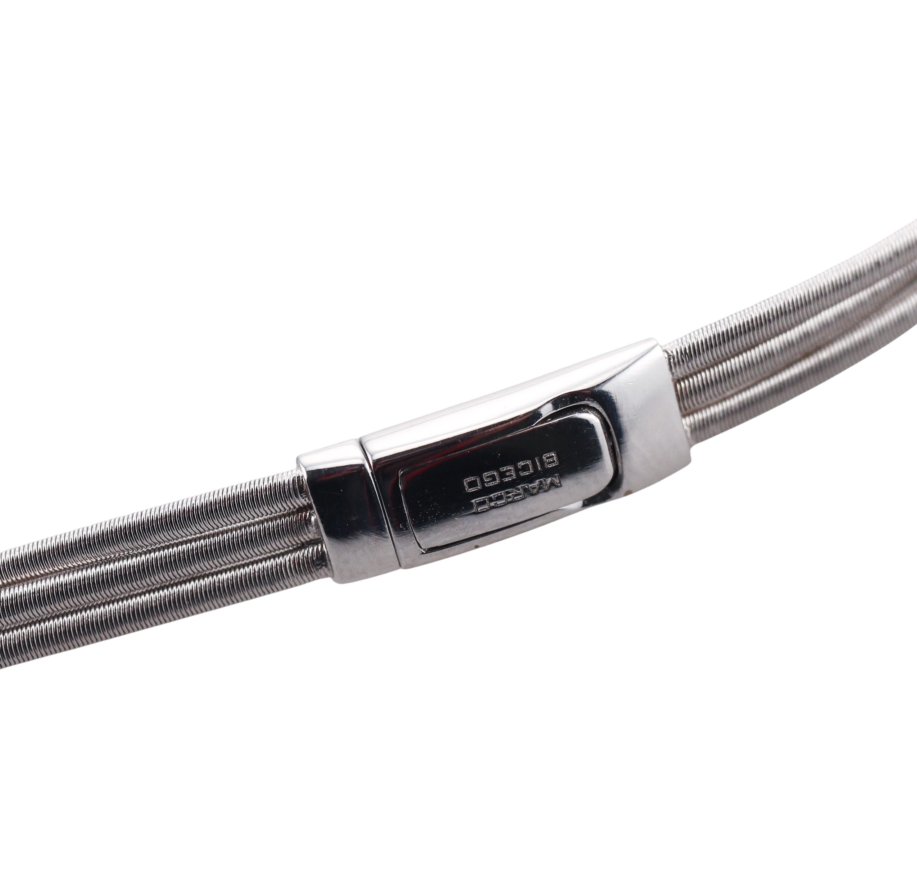 Marco Bicego Goa Diamond Gold Three Strand Necklace