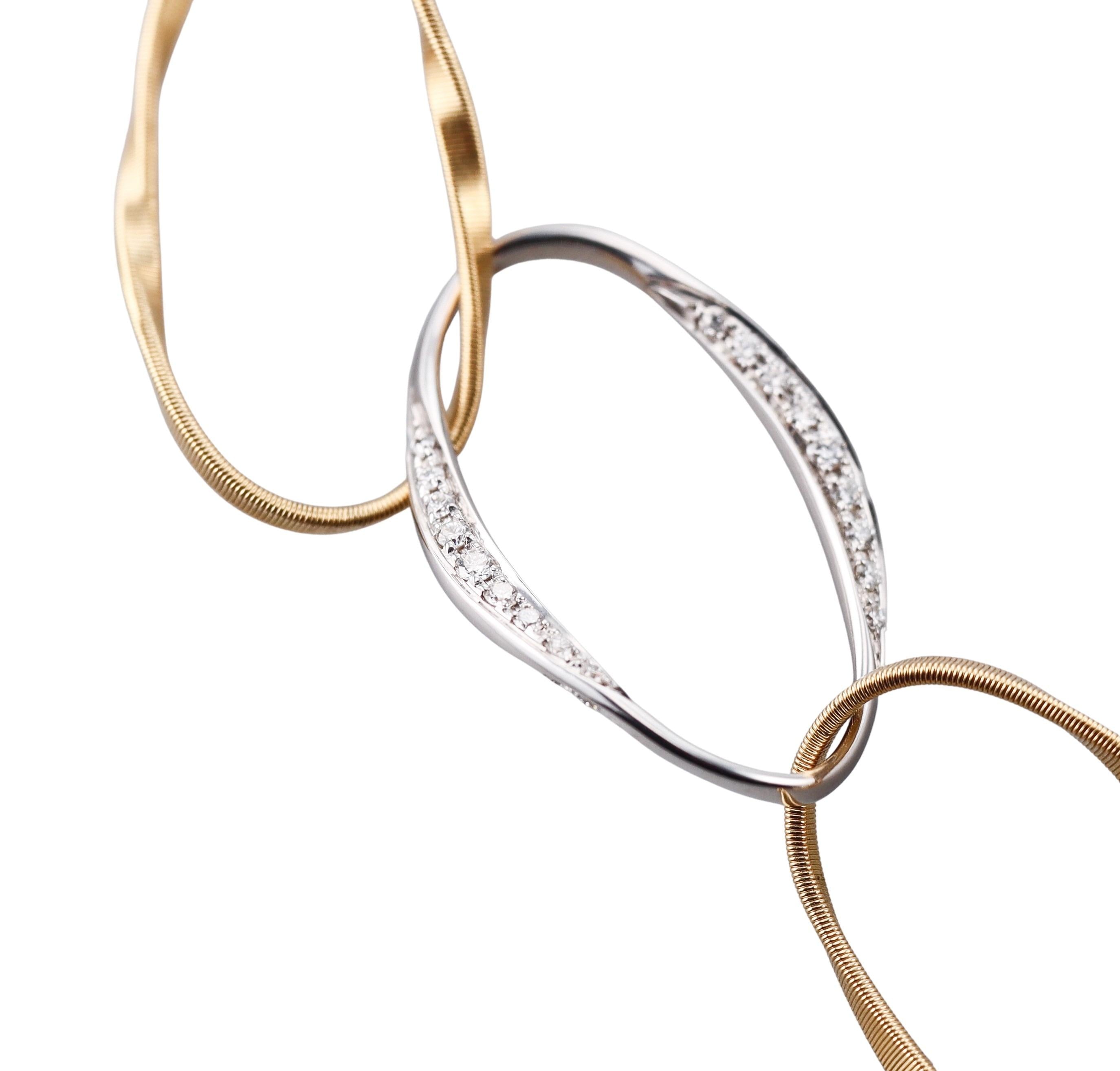 Marco Bicego Marrakech Onde Diamond Gold Oval Link Necklace