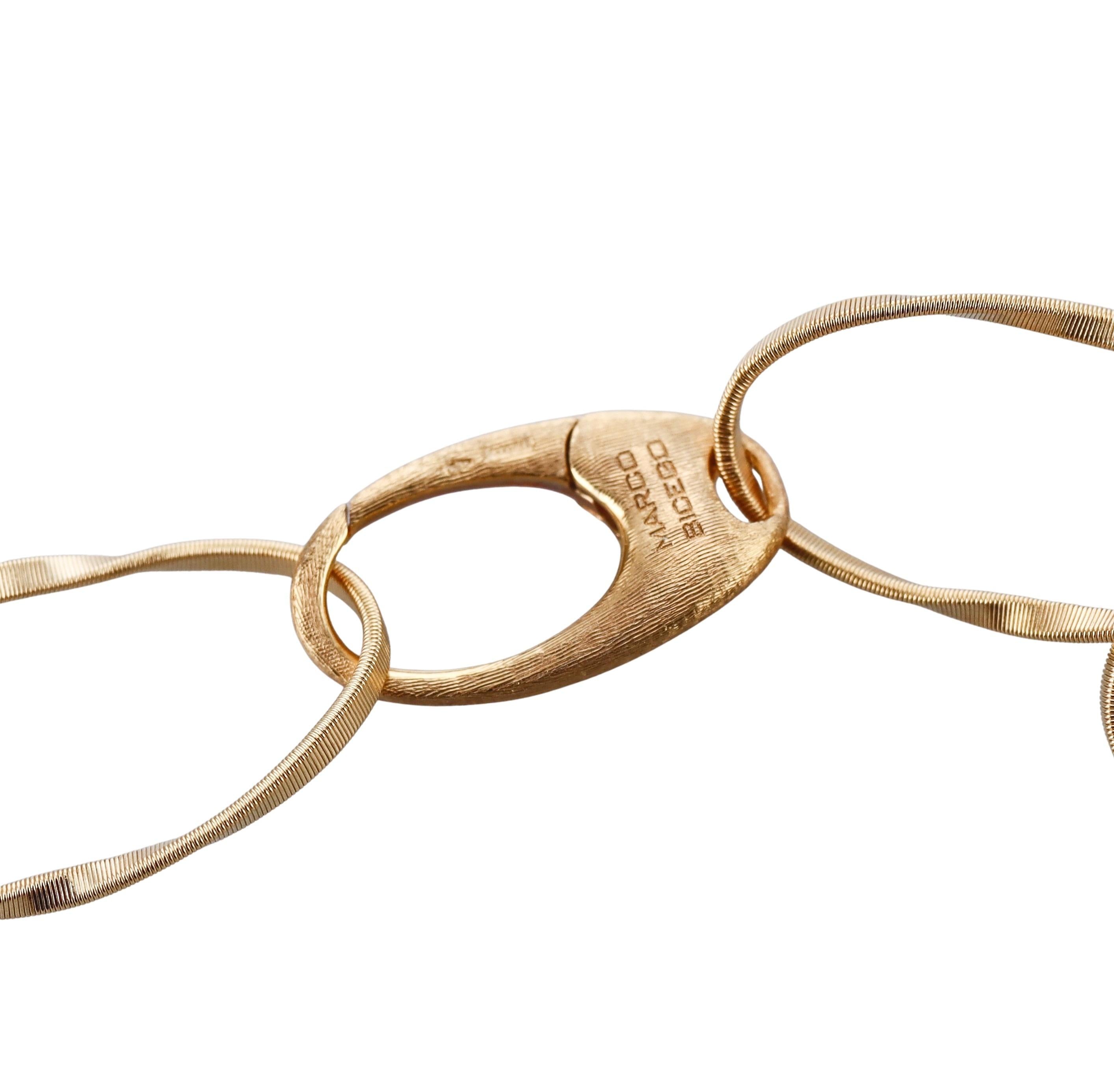 Marco Bicego Marrakech Onde Diamond Gold Oval Link Necklace