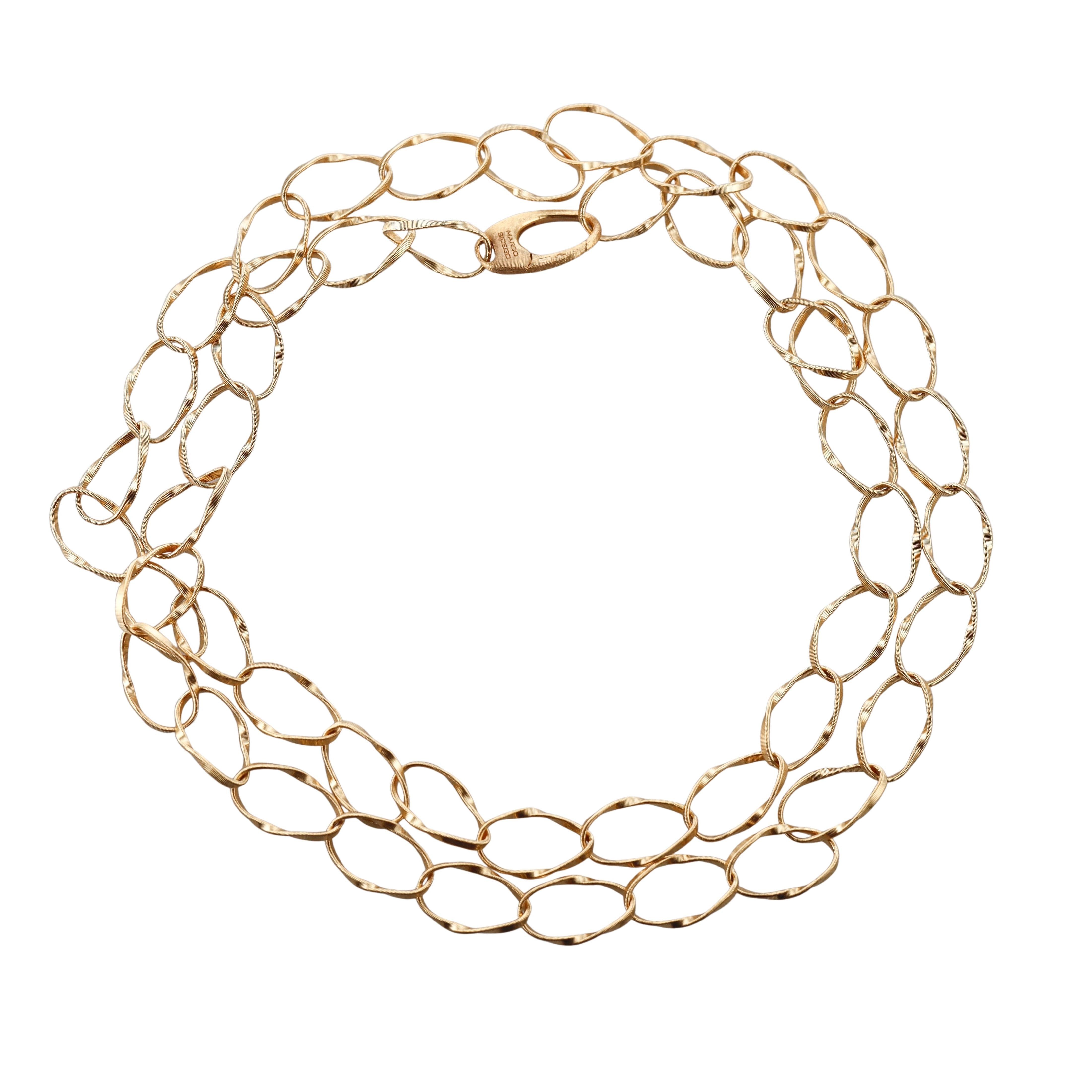 Marco Bicego Marrakech Onde Gold Infinity Link Long Necklace