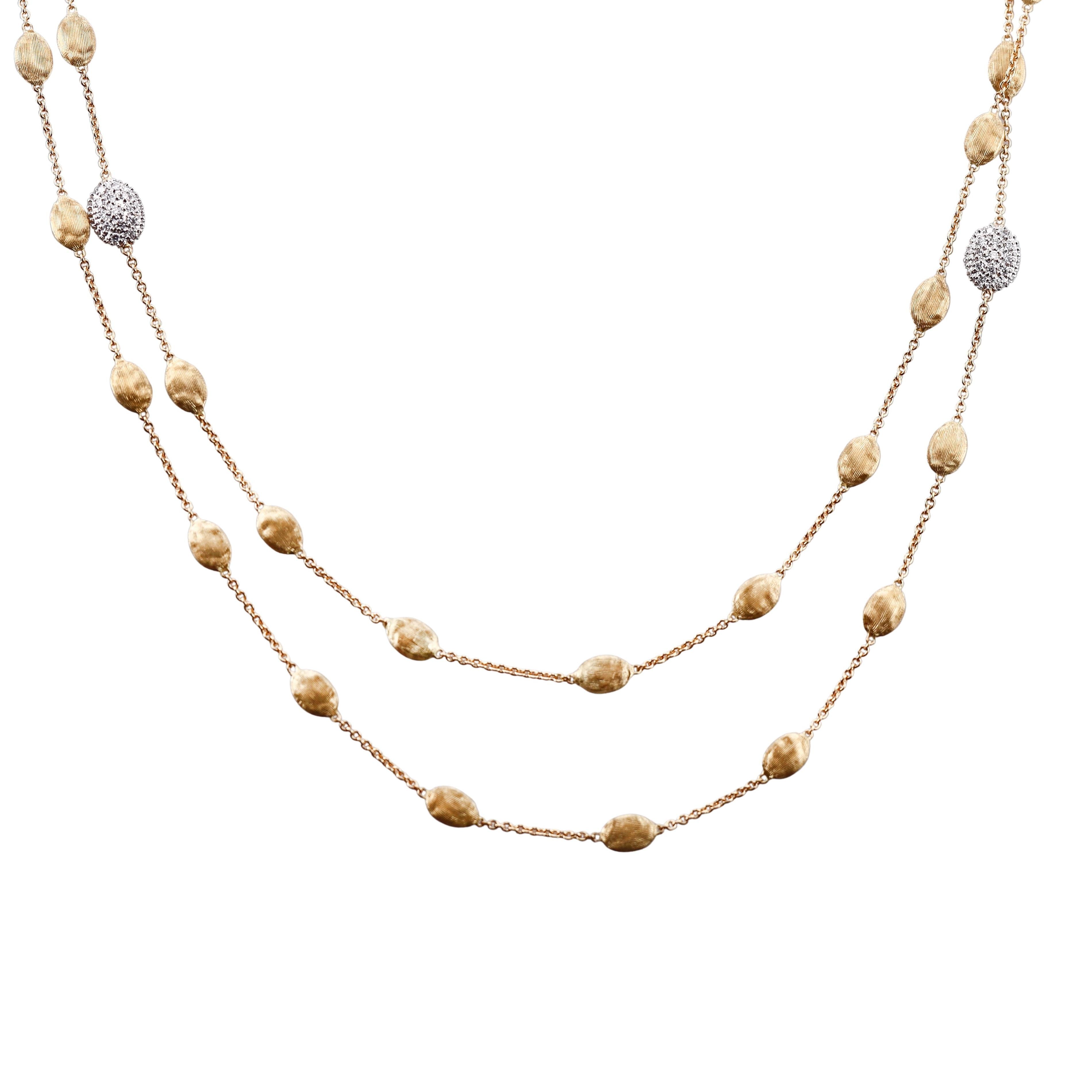 Marco Bicego Siviglia Diamond Gold Long Necklace