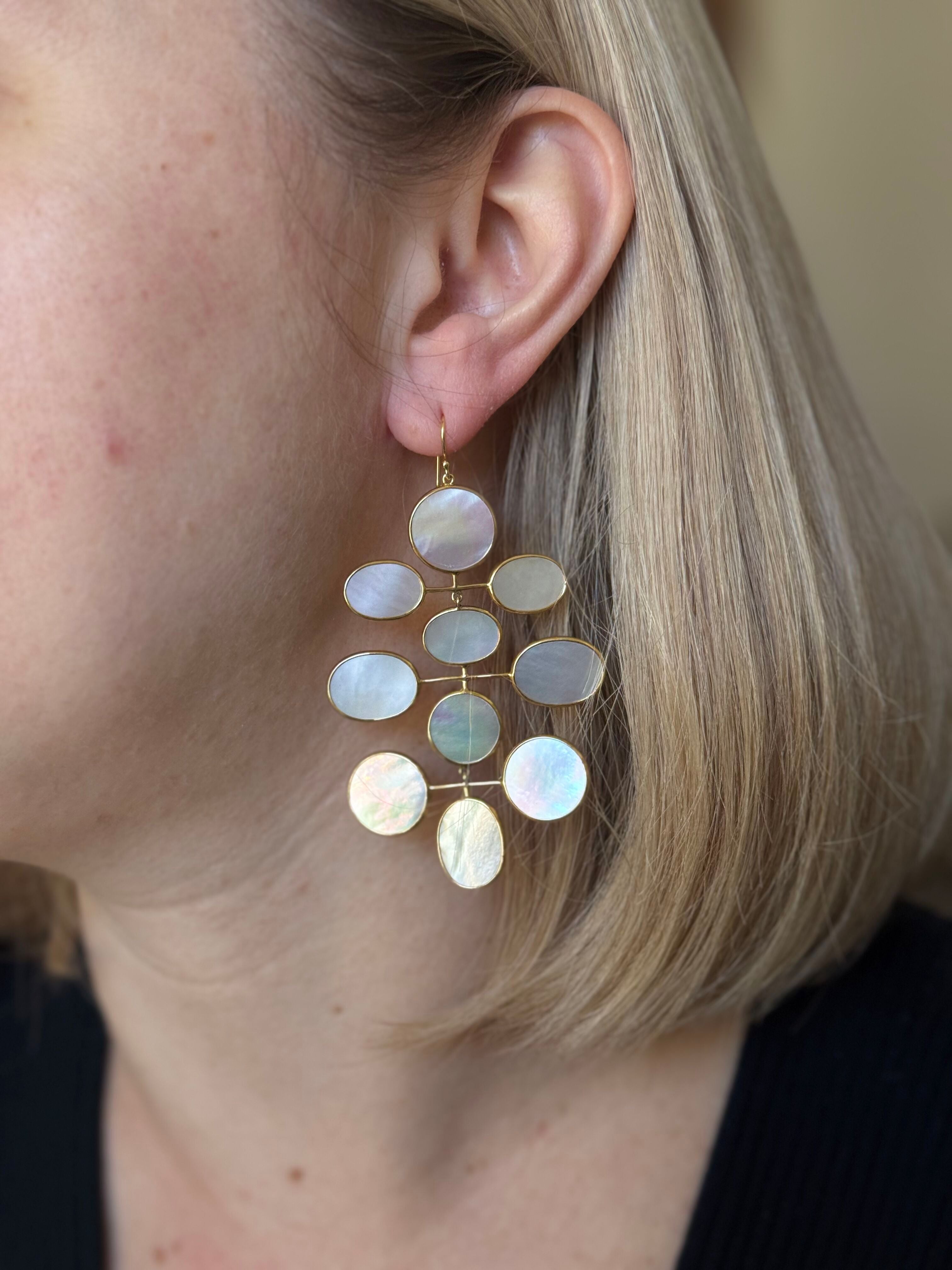 Ippolita Gold Mother of Pearl Chandelier Earrings