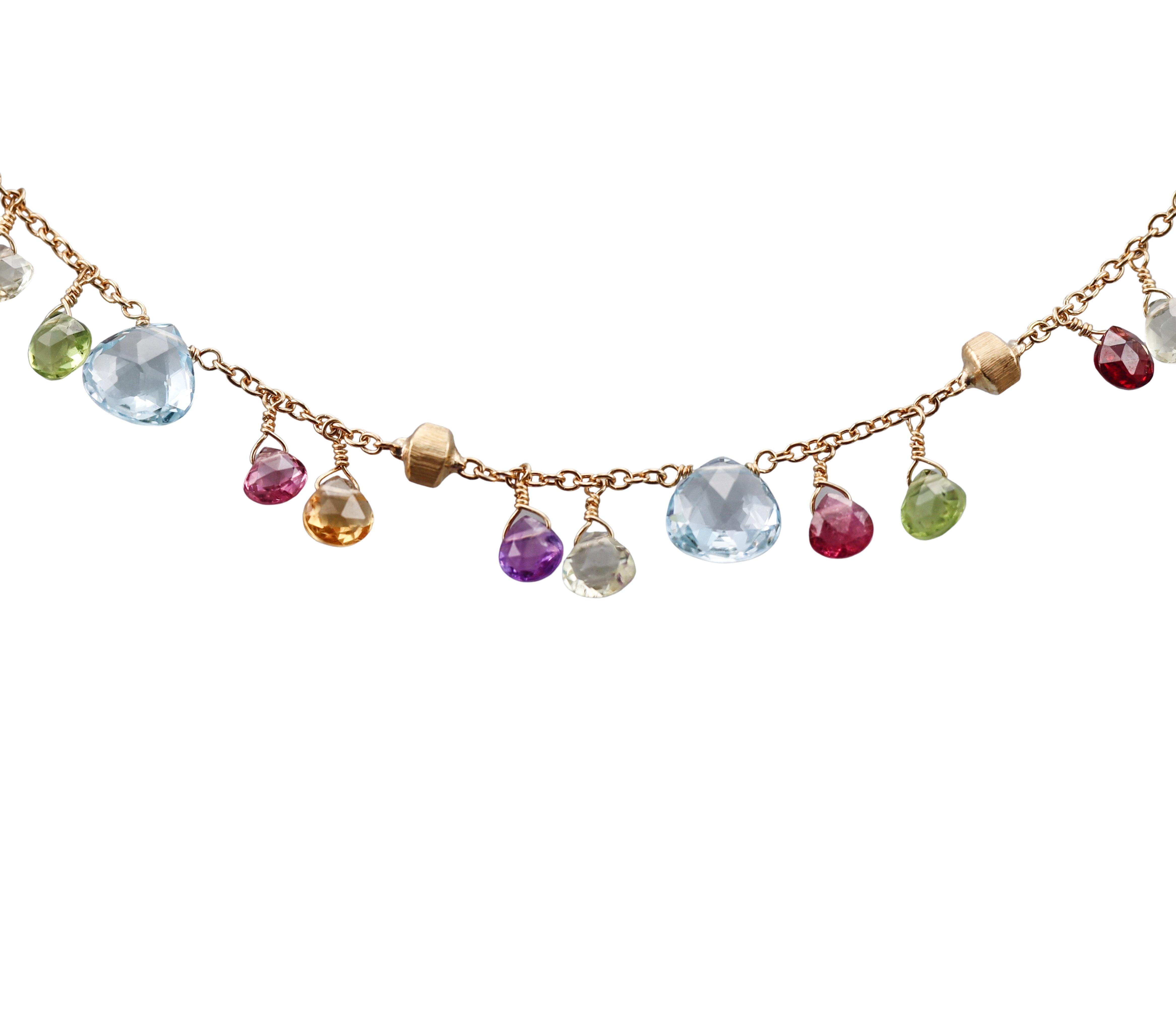 Marco Bicego Paradise Gemstone Gold Necklace