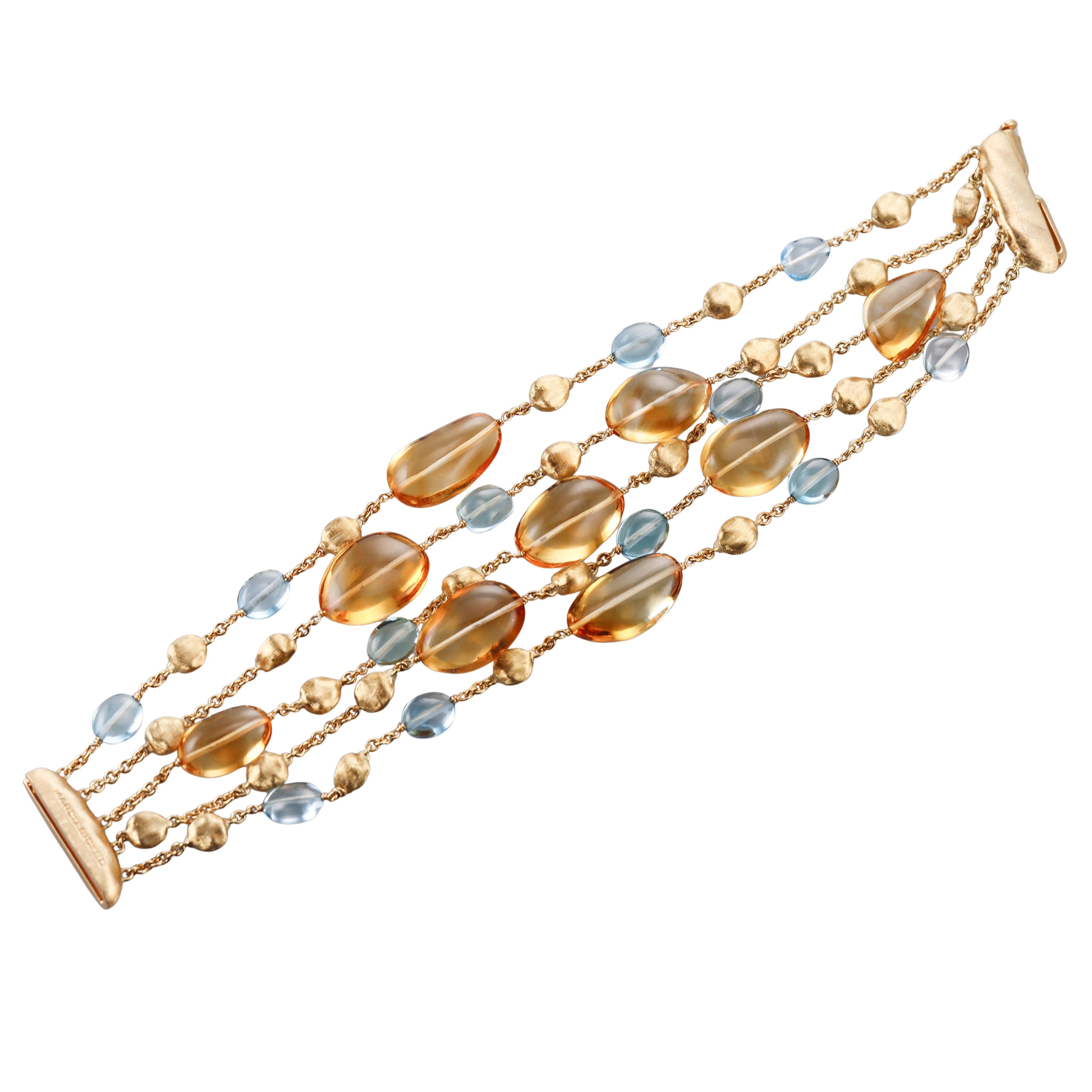 Marco Bicego Confetti Gemme Topaz Citrine Gold Bracelet