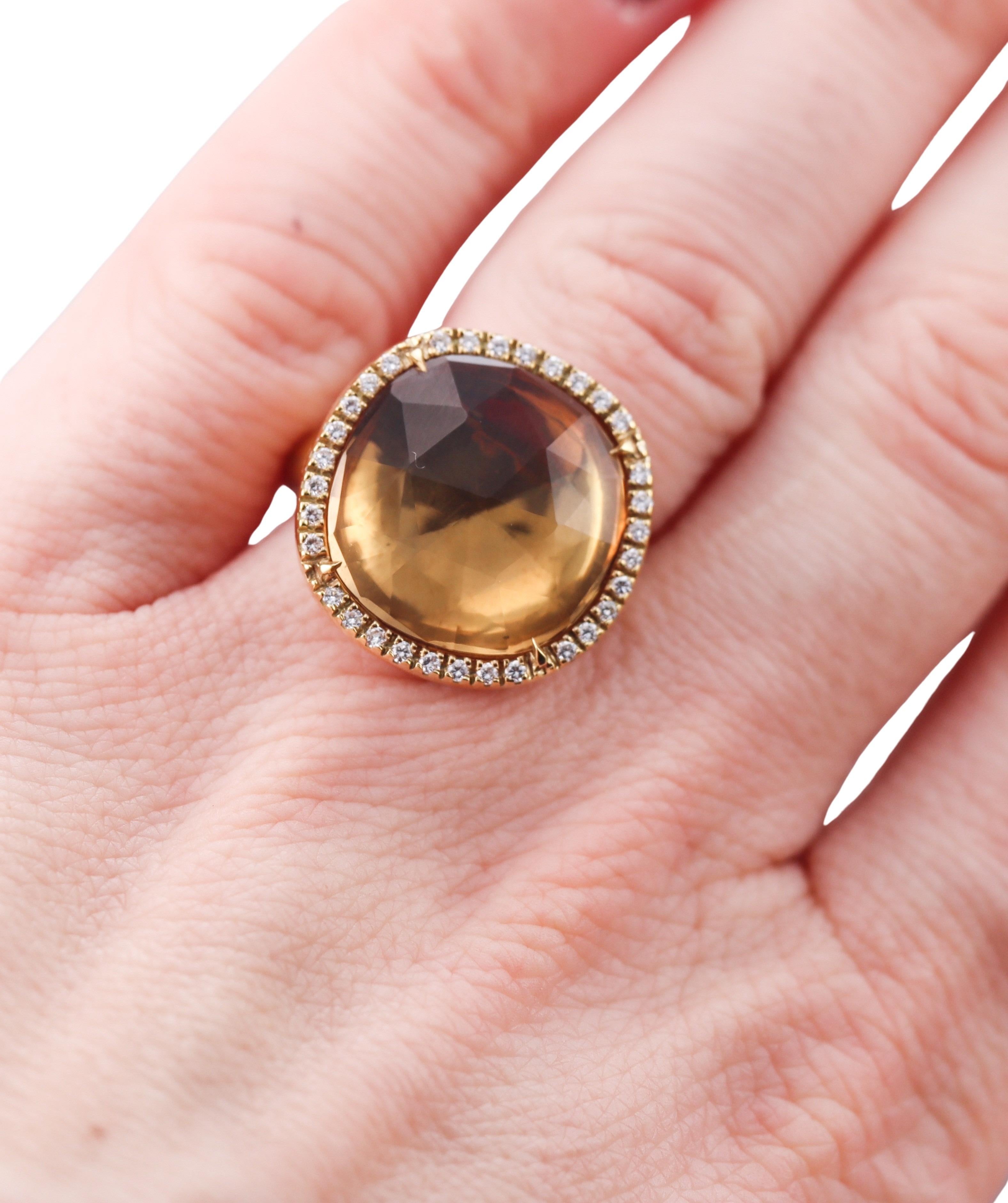 Marco Bicego Jaipur Citrine Diamond Gold Ring