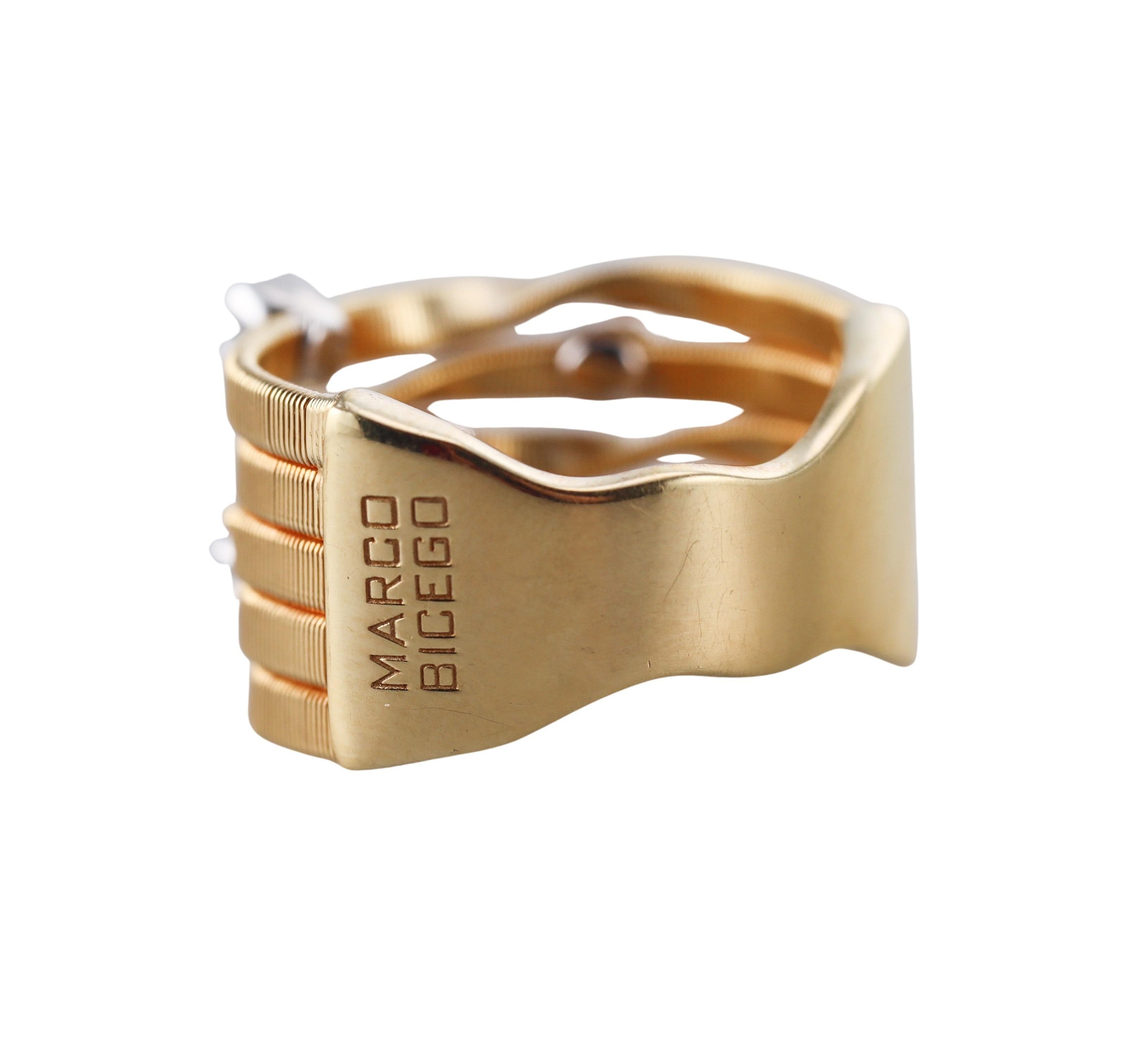 Marco Bicego Marrakech Gold Diamond Five Row Ring