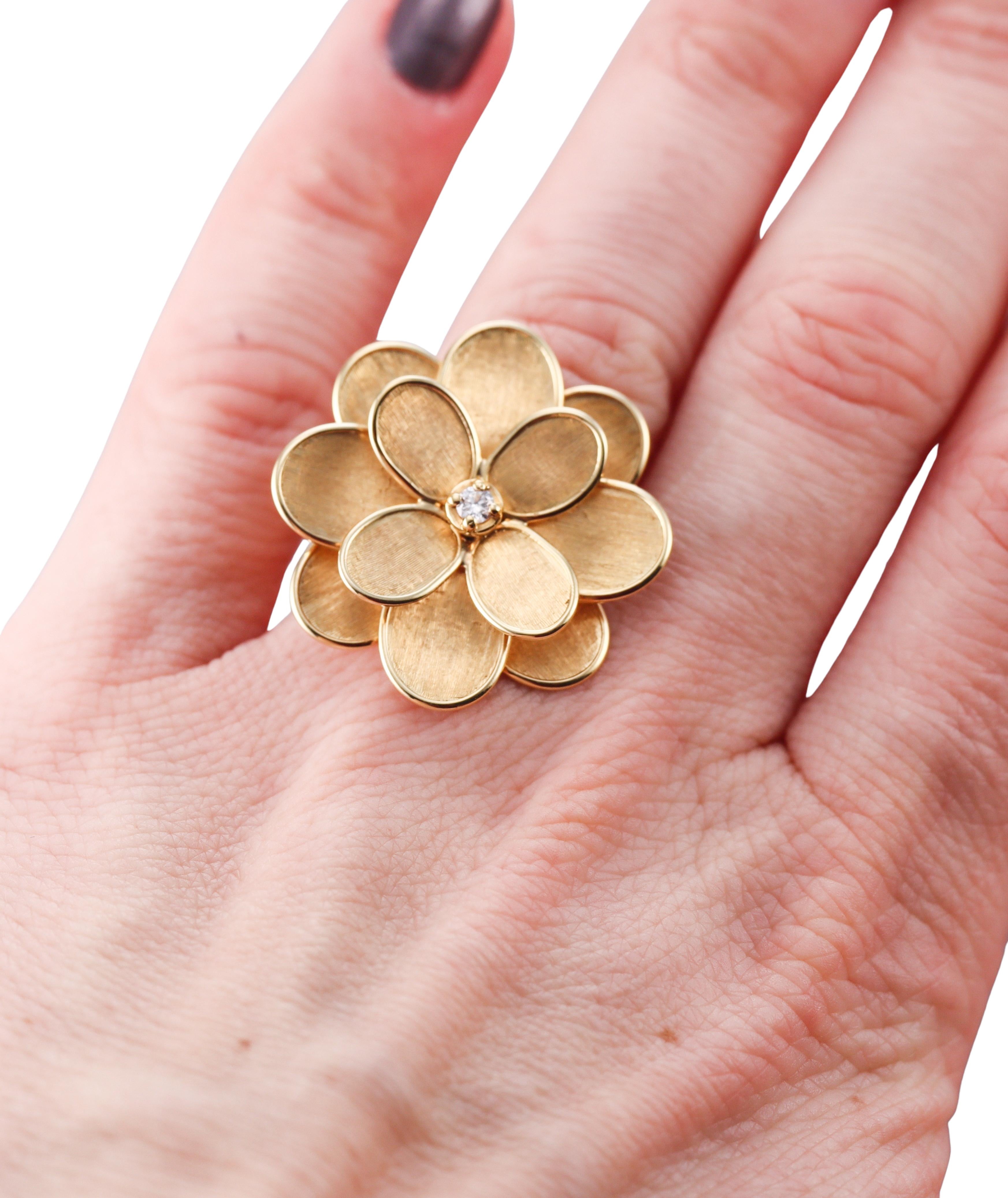 XL Marco Bicego Petali Gold Diamond Flower Ring