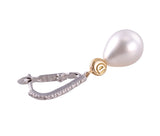 Damiani 18k Gold Diamond Pearl Earrings