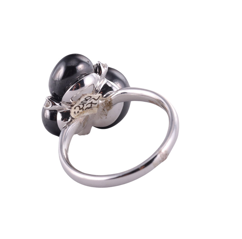 Pomellato Capri 18k Gold Diamond Black Ceramic Ring