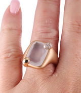Pomellato Ritratto 18k Gold Quartz Diamond Ring