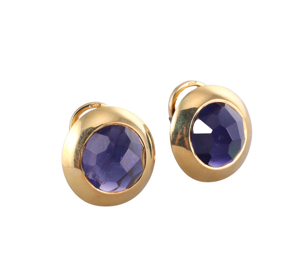 Pomellato Iconica 18k Gold Iolite Earrings
