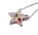 Pomellato 18k Gold Diamond Citrine Star Earrings