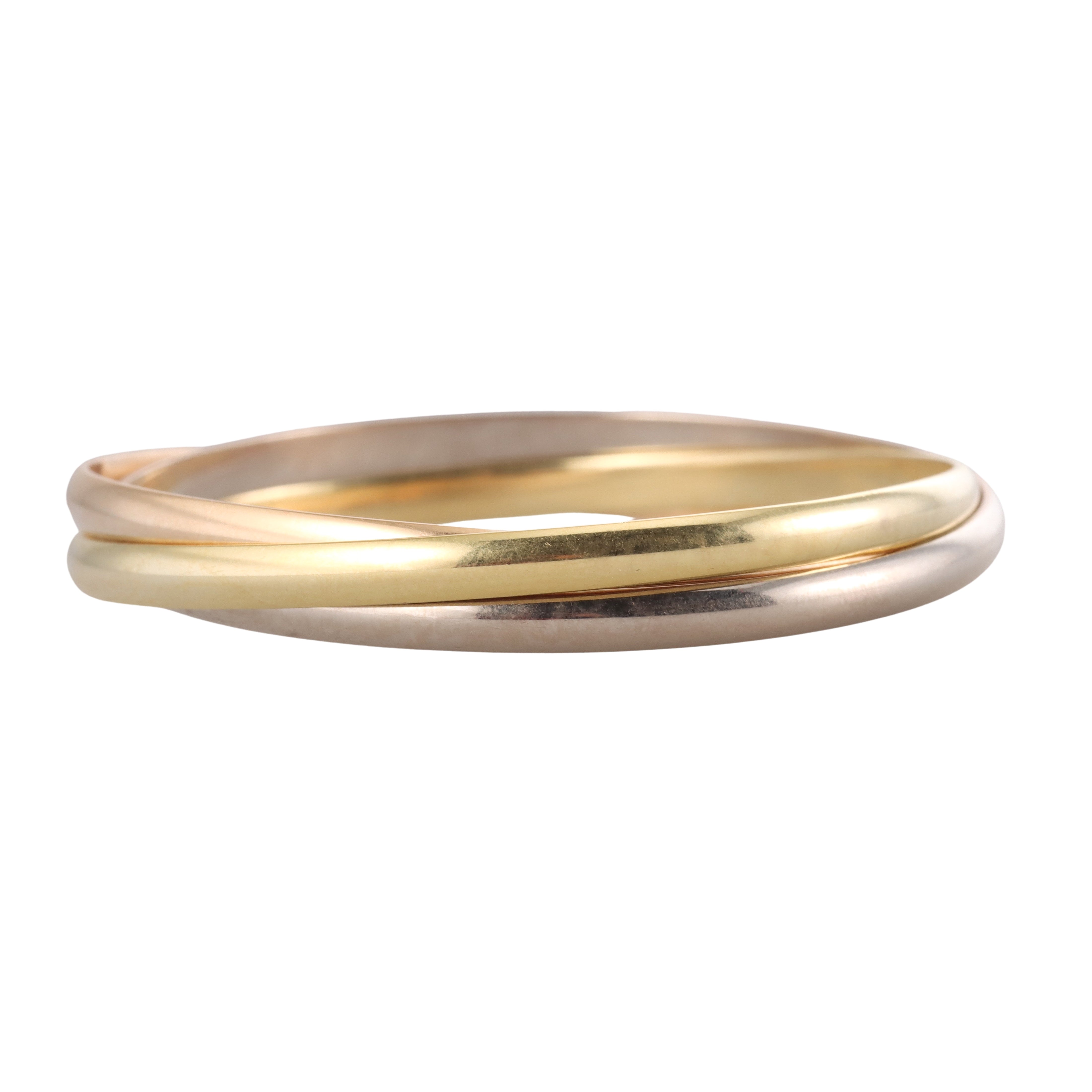 Cartier Trinity 18k Gold Rolling Bangle Bracelet