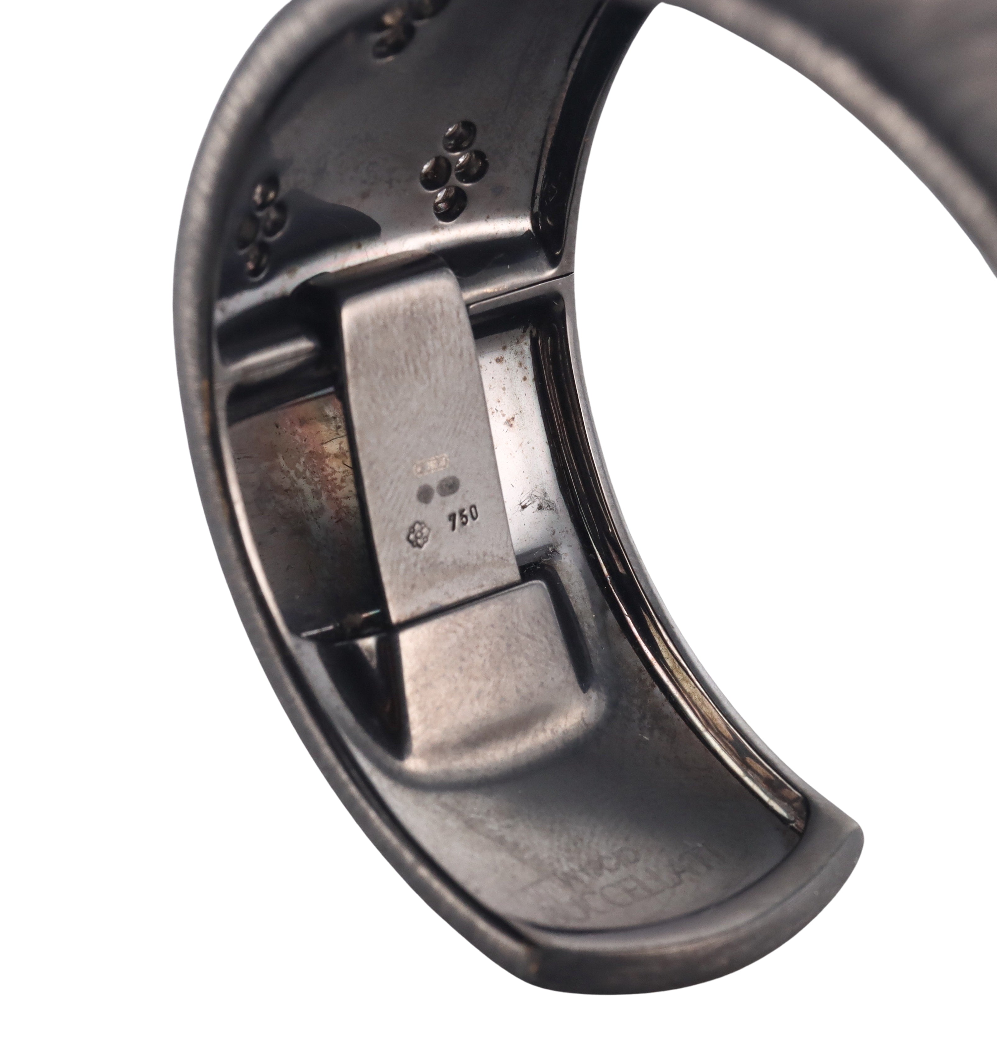 Buccellati Macri AB Diamond Blackened Gold Cuff Bracelet
