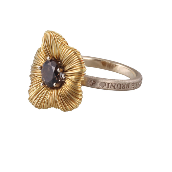 Pasquale Bruni 18k Gold Smokey Topaz Flower Ring