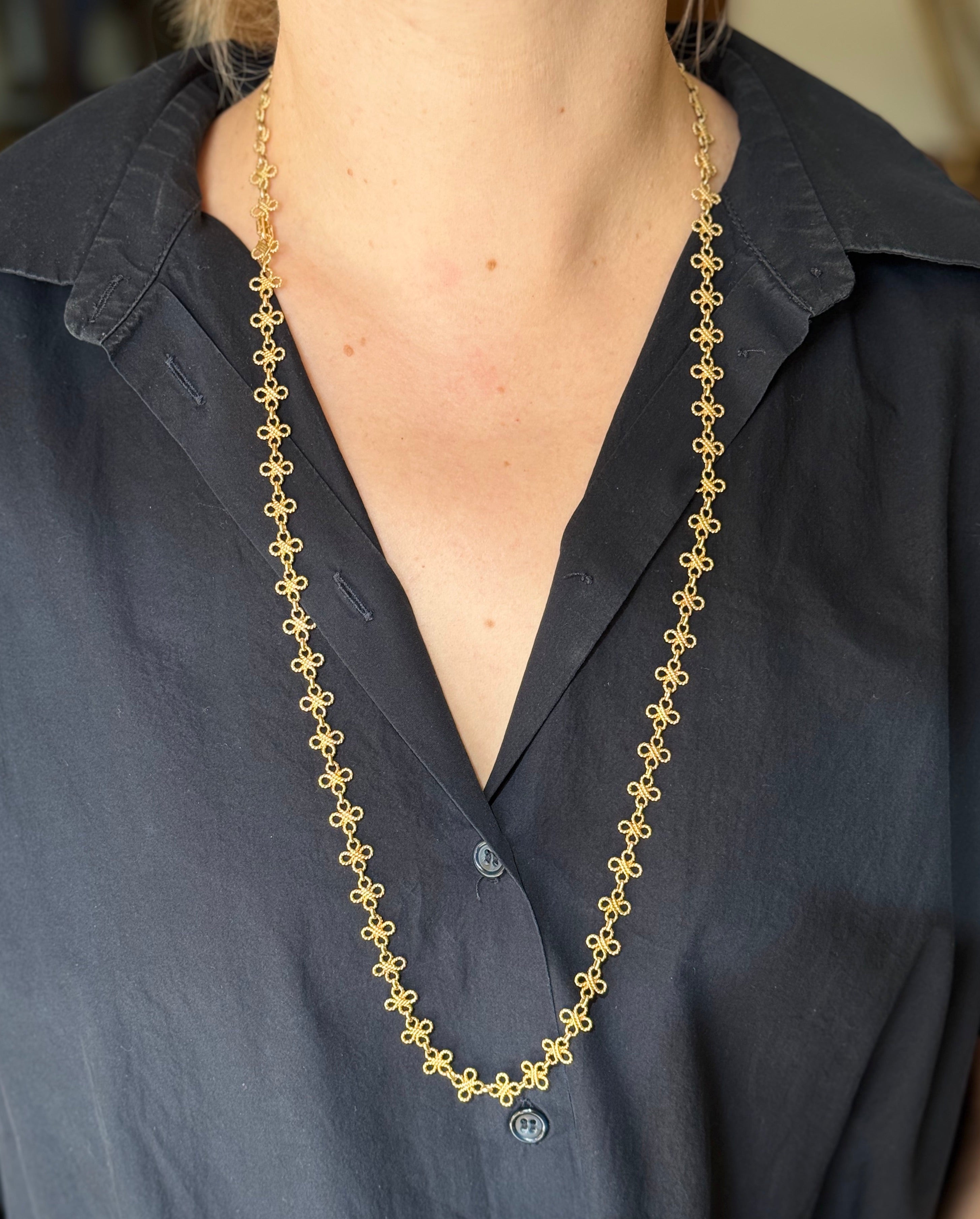 Tiffany & Co France Yellow Gold Link Necklace