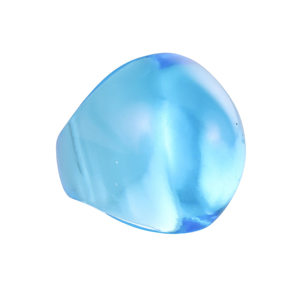 Lalique Gourmande Blue Crystal Ring