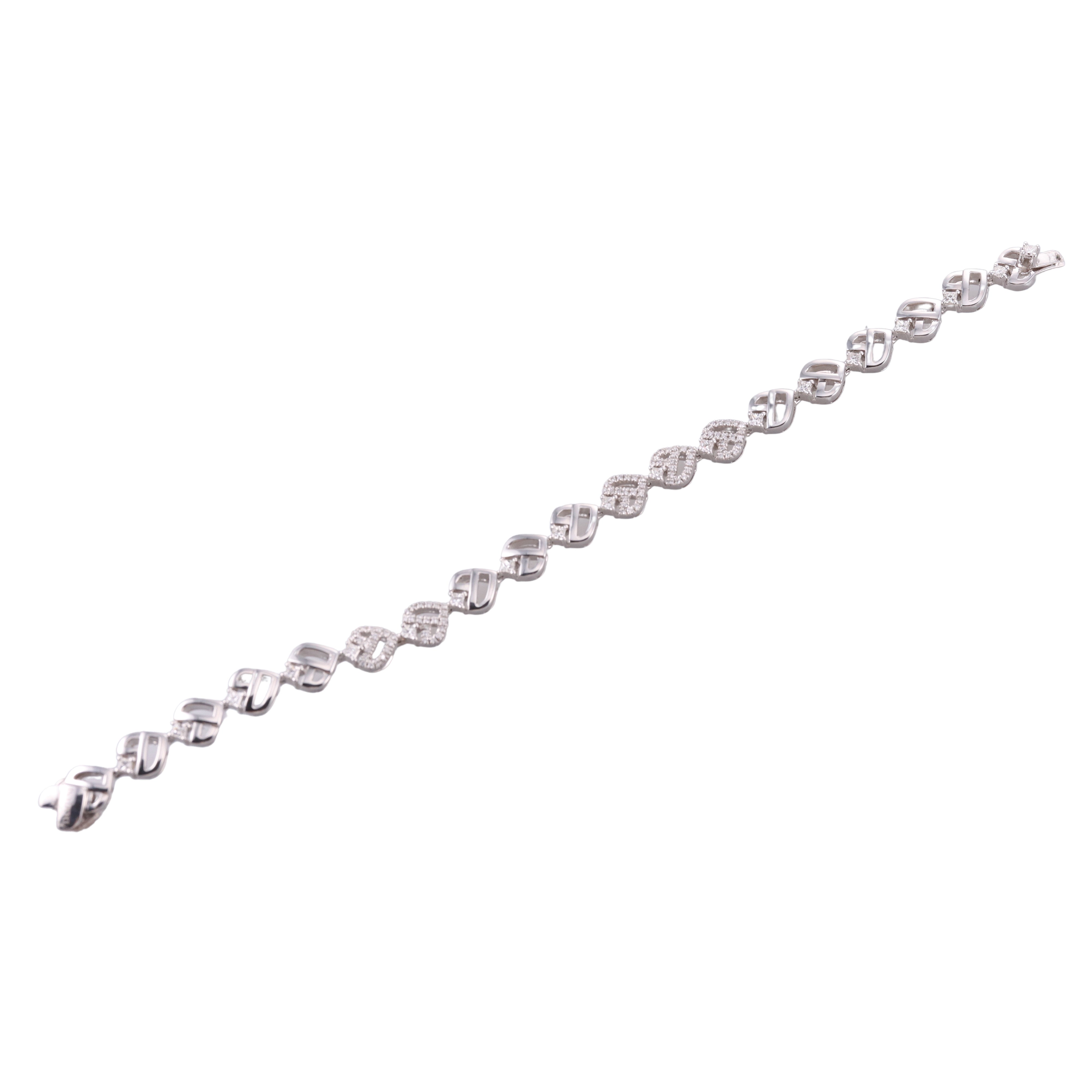 Damiani 18k Gold 1.33ctw Diamond Heart Bracelet