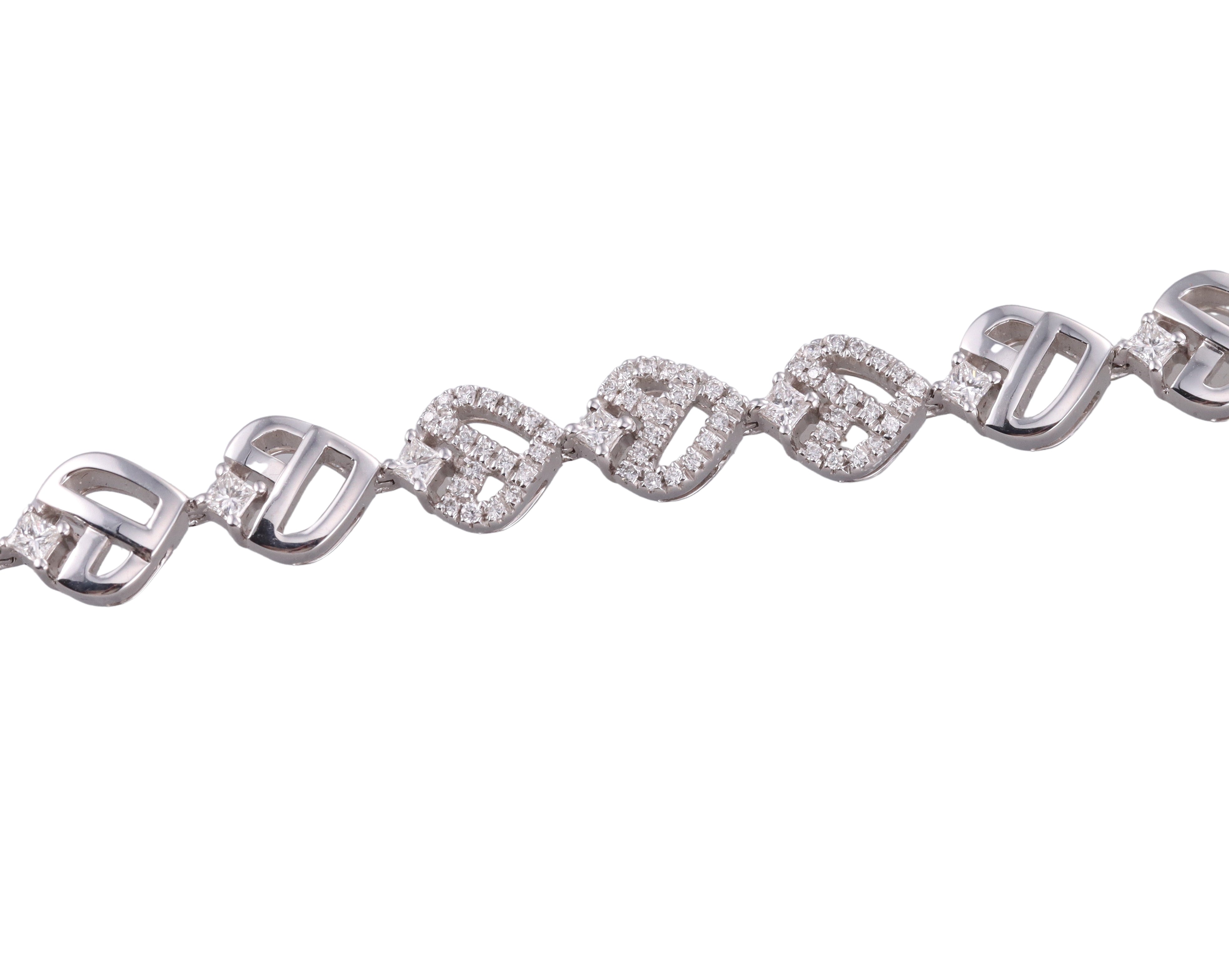 Damiani 18k Gold 1.33ctw Diamond Heart Bracelet