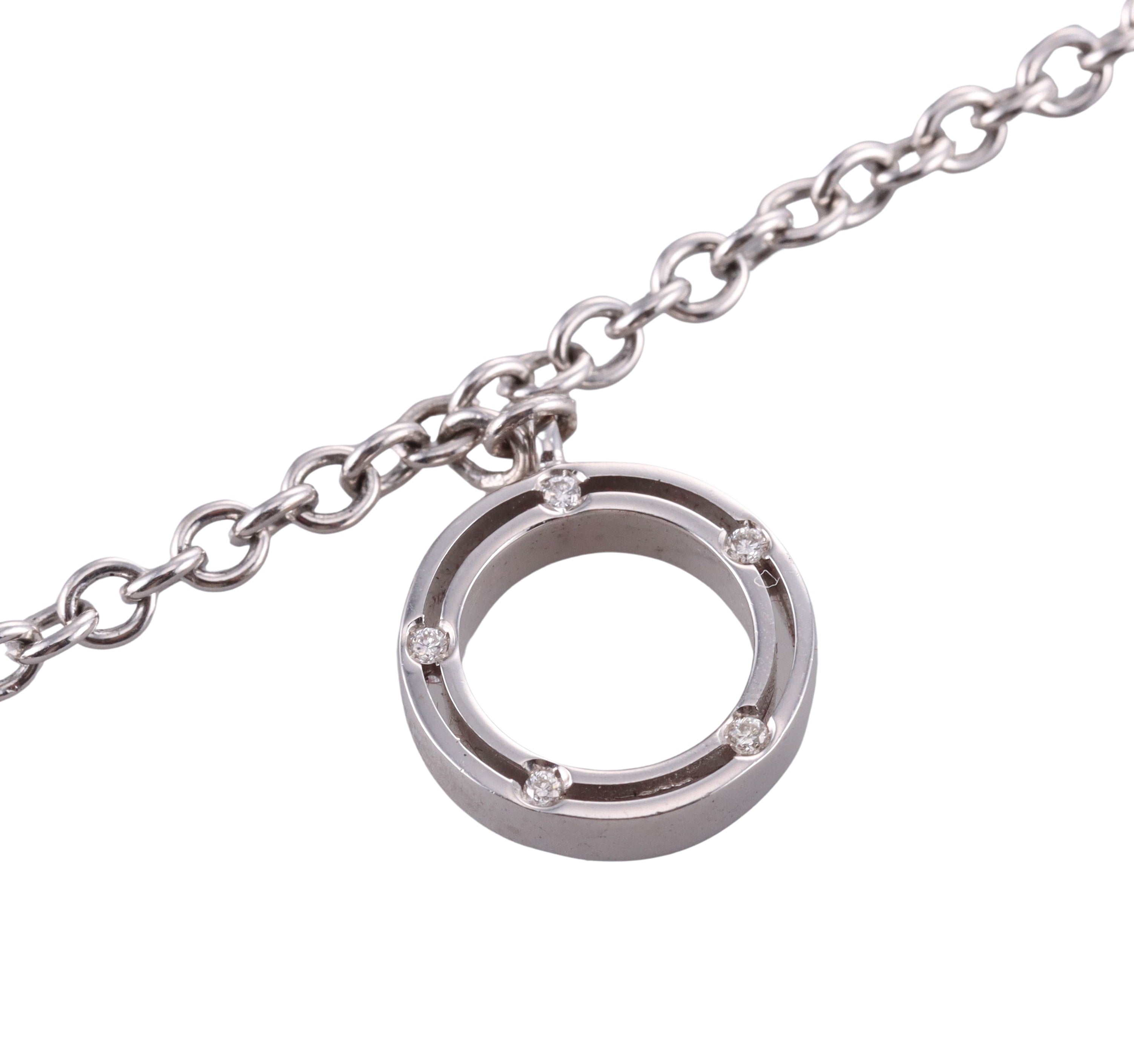 Damiani D.Side 18k Gold Diamond Charm Bracelet