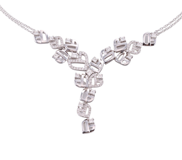 Damiani 1.72ctw Diamond 18k Gold Necklace