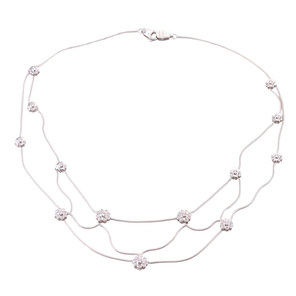 Damiani 18k Gold Diamond Flower Necklace